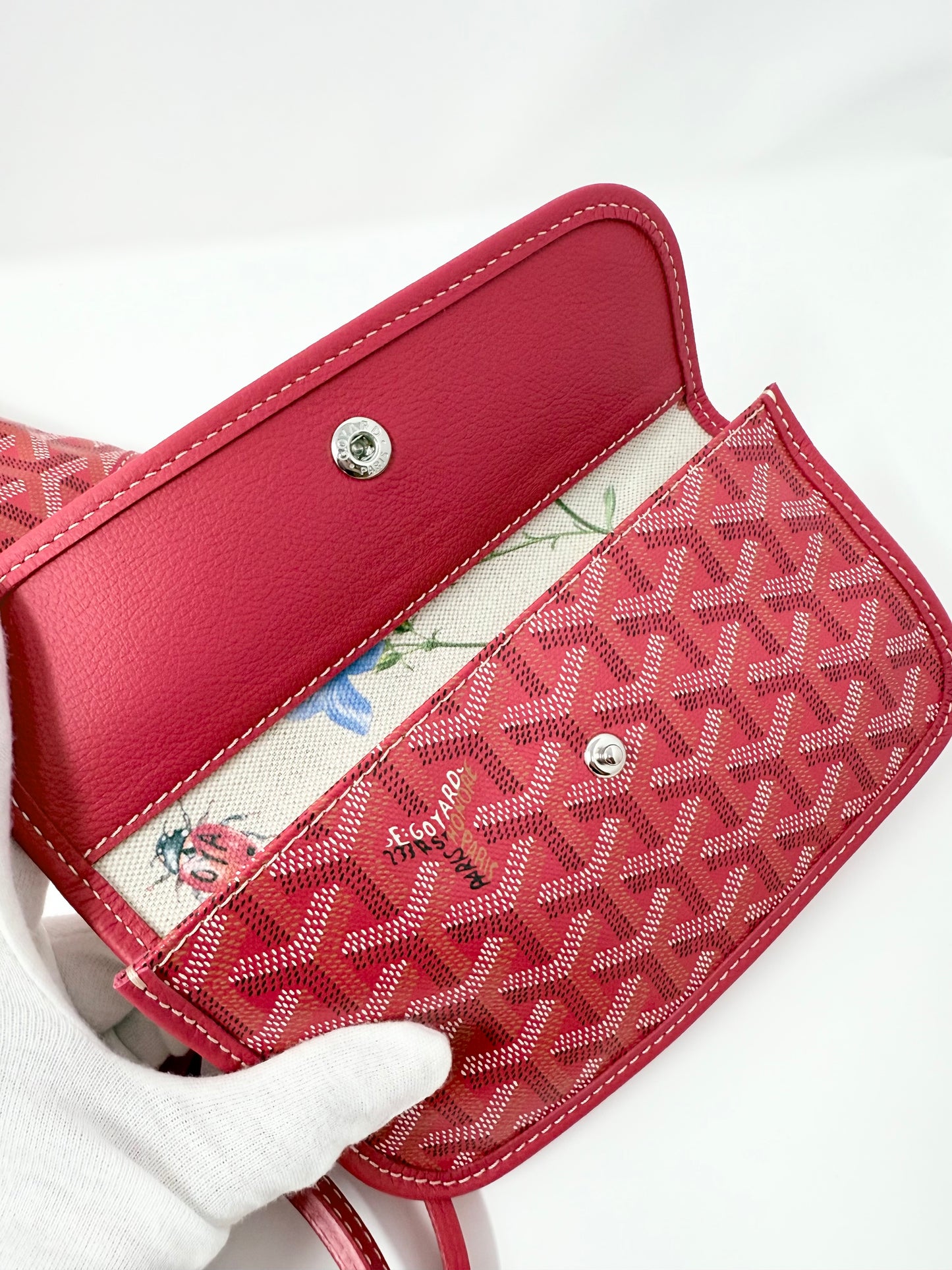 Goyard Saint Louis PM Tote Le Jardin Fuschia Pink Garden Reversible