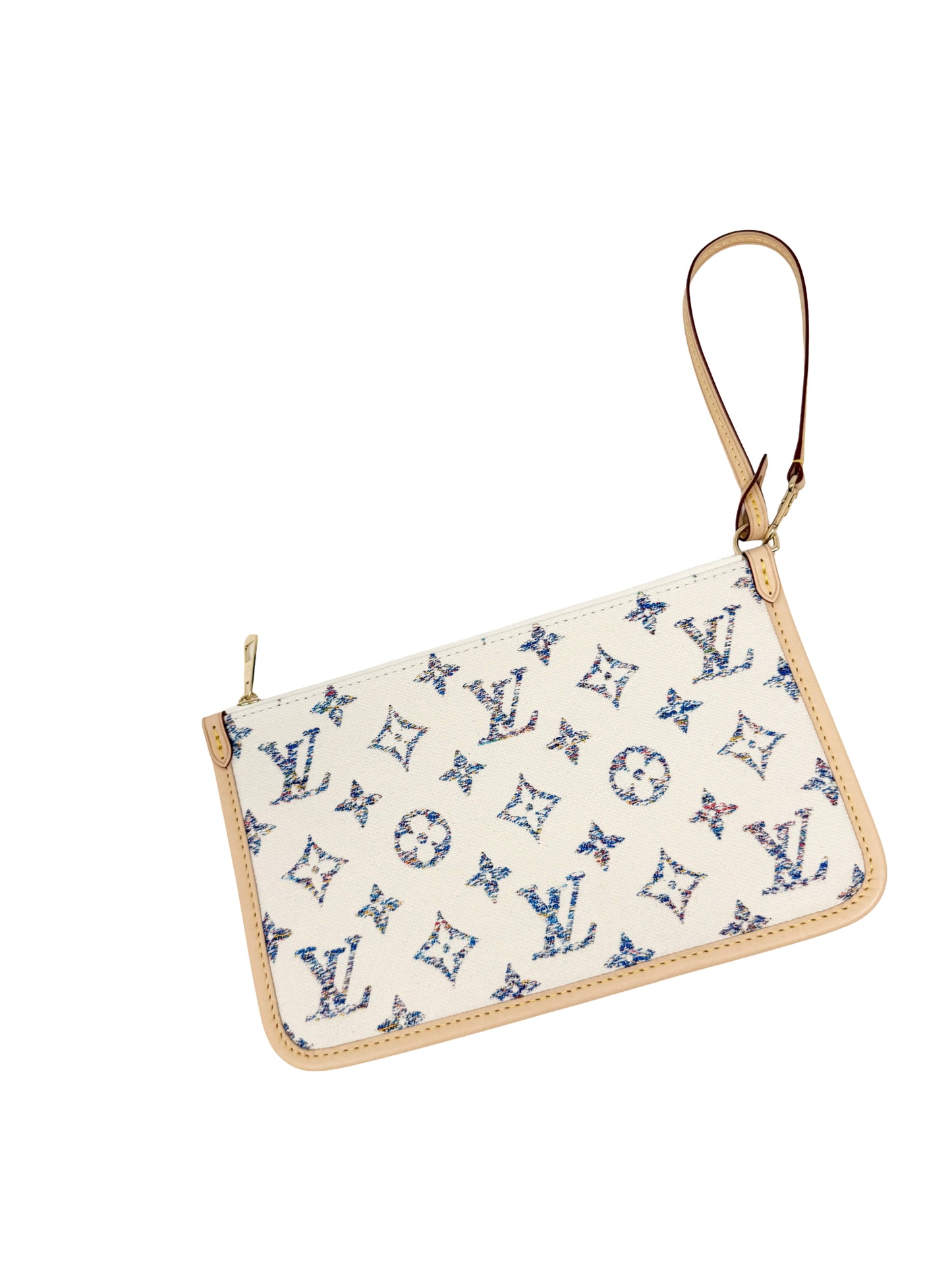 Louis Vuitton Neverfull MM Cream Multicolor Rainbow Nautical