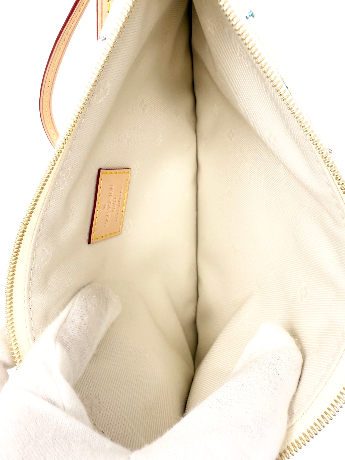 Louis Vuitton Neverfull MM Cream Multicolor Rainbow Nautical