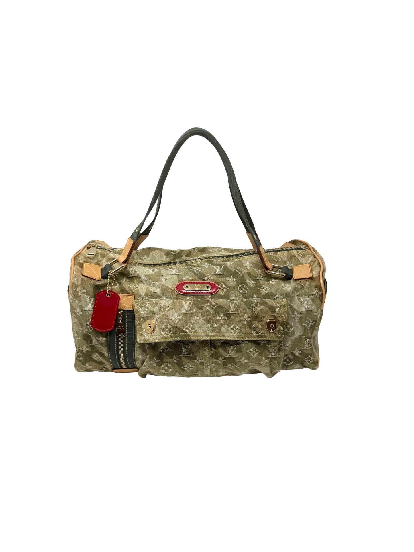 Louis Vuitton Takashi Murakami Monogramouflage Lys Denim Camouflage Duffle Bag