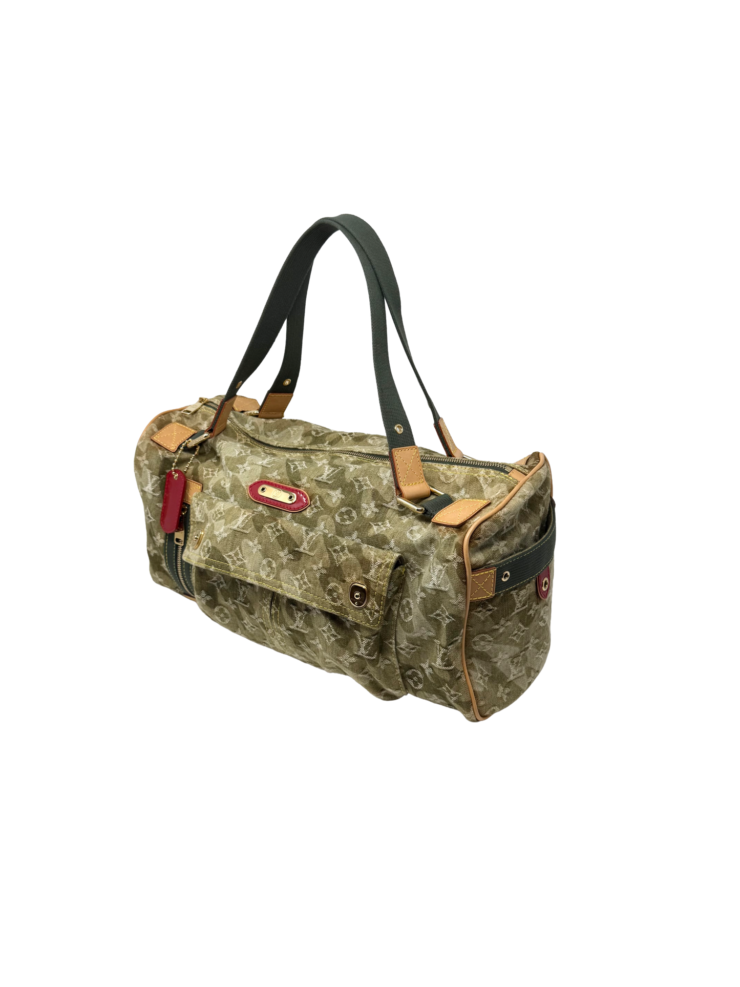 Louis Vuitton Takashi Murakami Monogramouflage Lys Denim Camouflage Duffle Bag