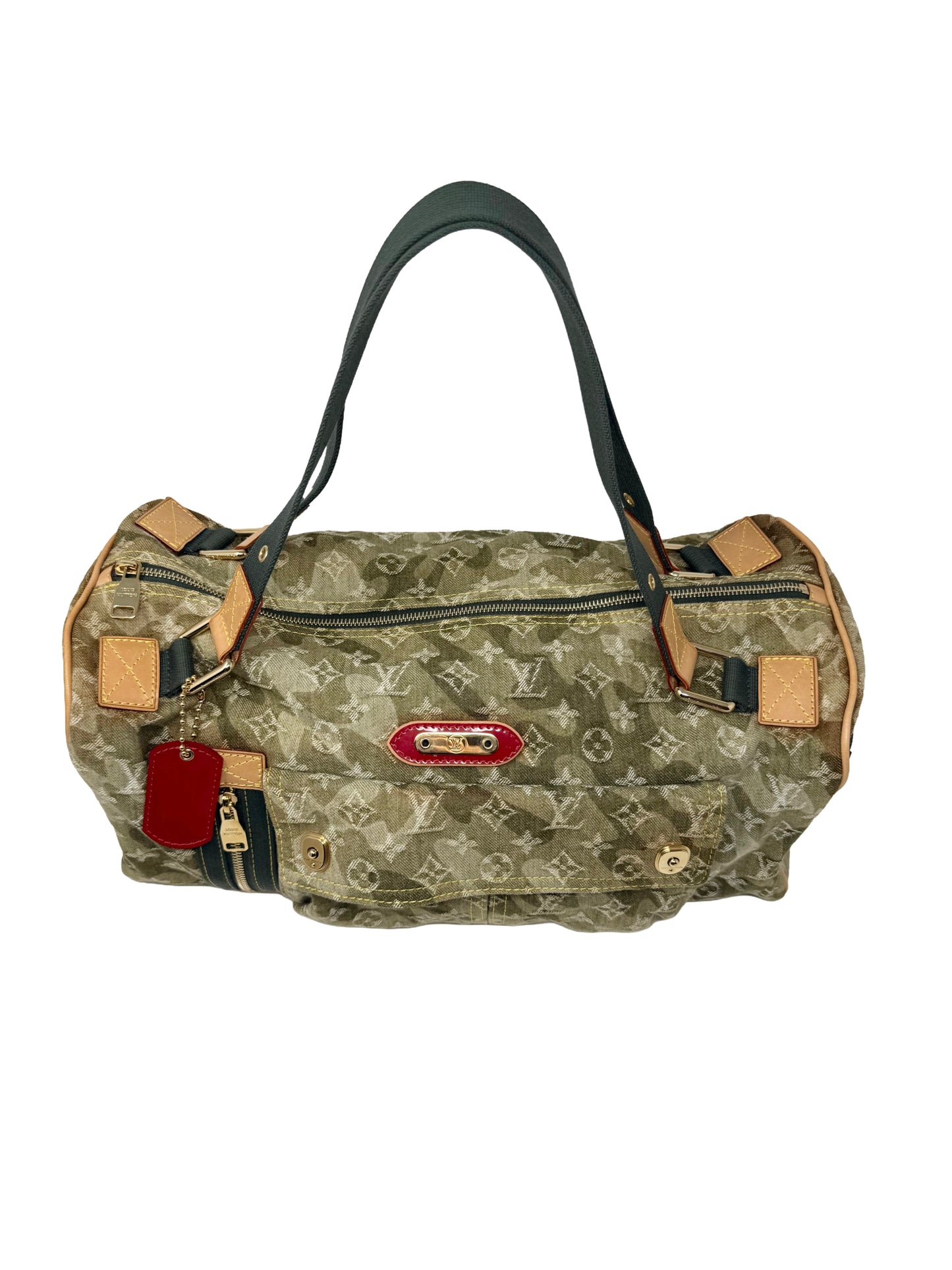 Louis Vuitton Takashi Murakami Monogramouflage Lys Denim Camouflage Duffle Bag
