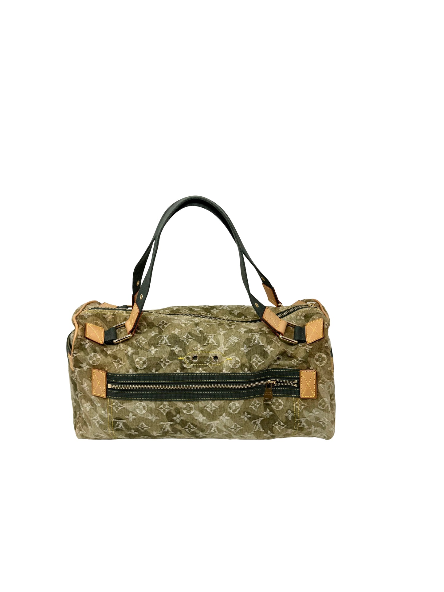 Louis Vuitton Takashi Murakami Monogramouflage Lys Denim Camouflage Duffle Bag