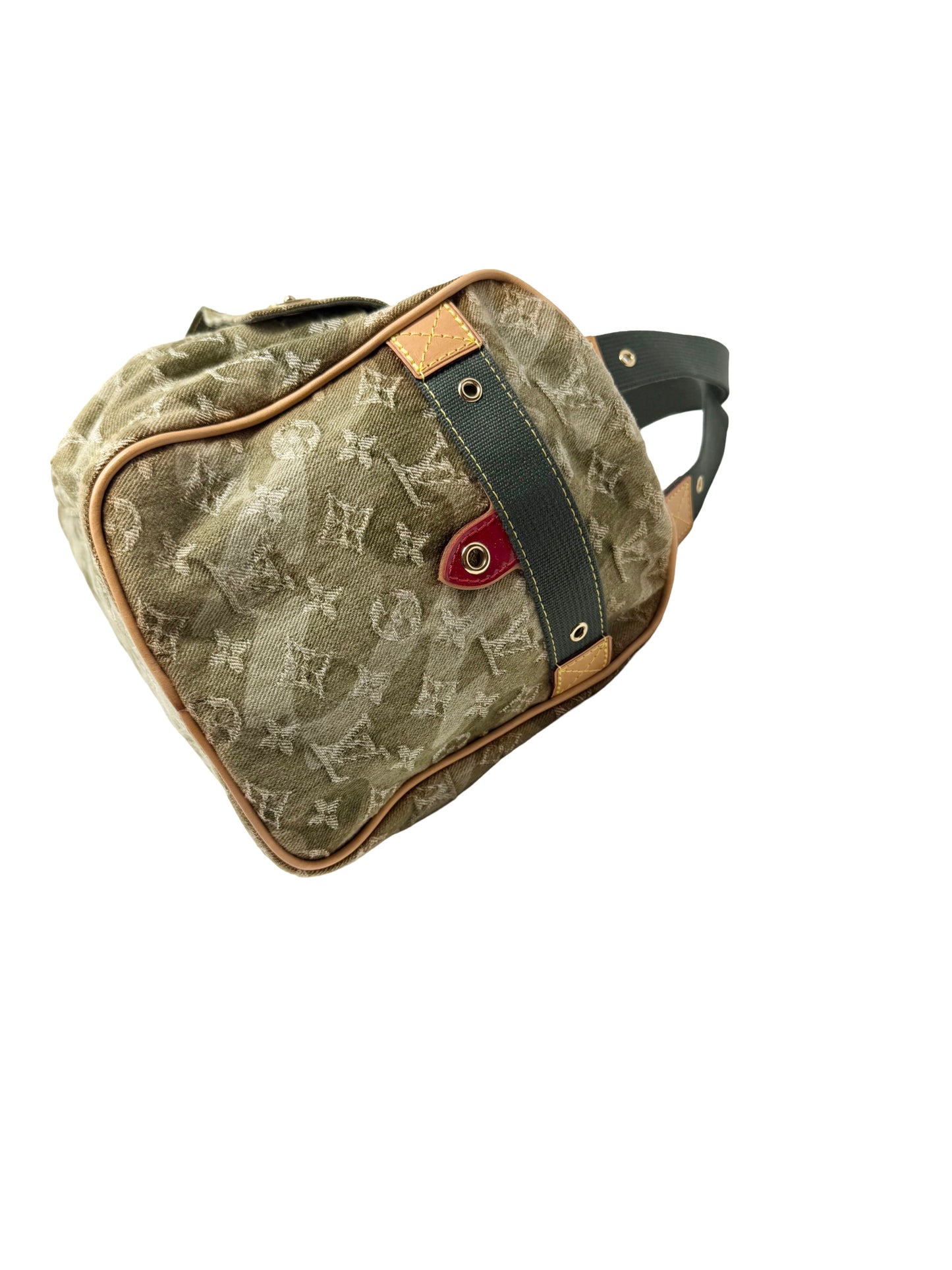 Louis Vuitton Takashi Murakami Monogramouflage Lys Denim Camouflage Duffle Bag