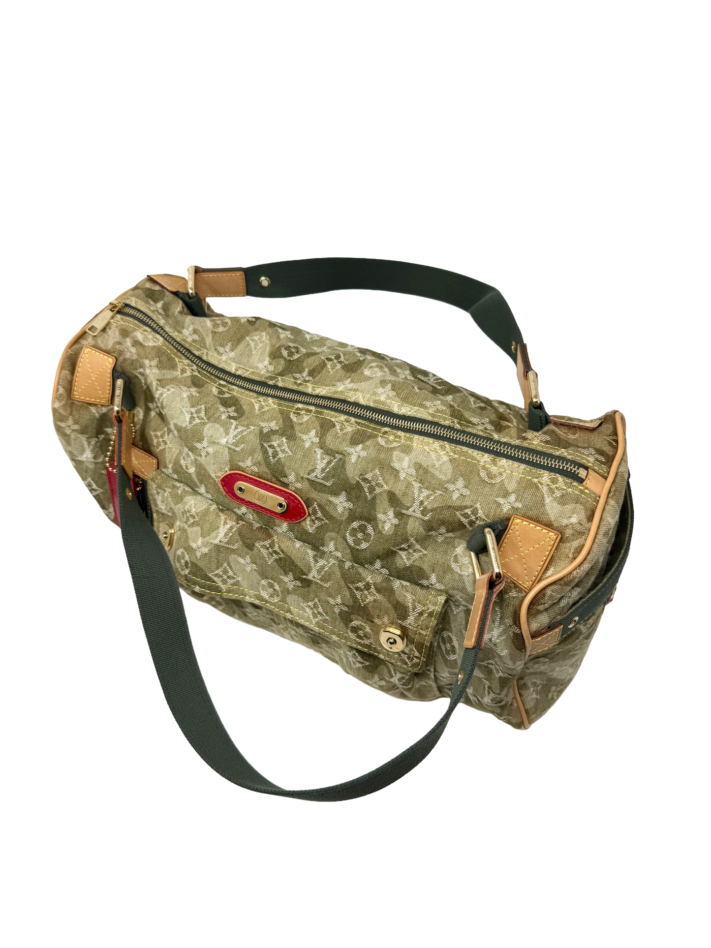 Louis Vuitton Takashi Murakami Monogramouflage Lys Denim Camouflage Duffle Bag