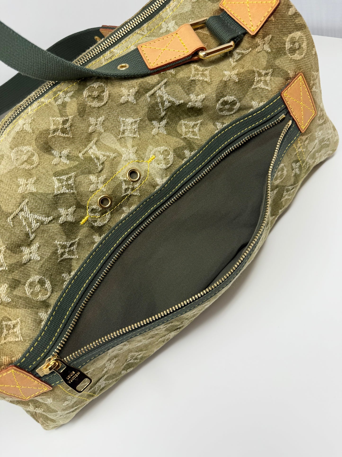 Louis Vuitton Takashi Murakami Monogramouflage Lys Denim Camouflage Duffle Bag