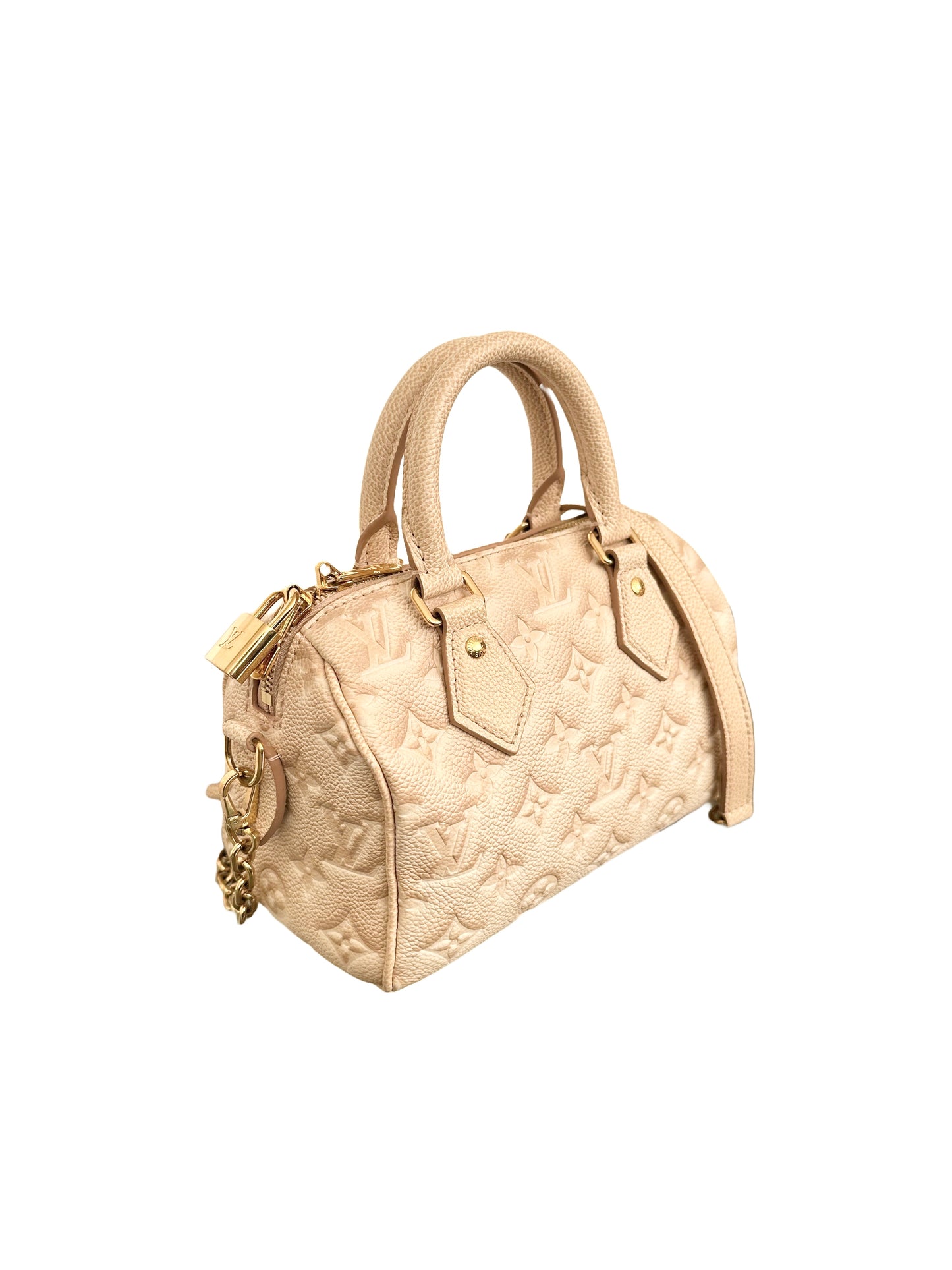 Louis Vuitton Empreinte Stardust Speedy Bandoulière 20 Beige Clair