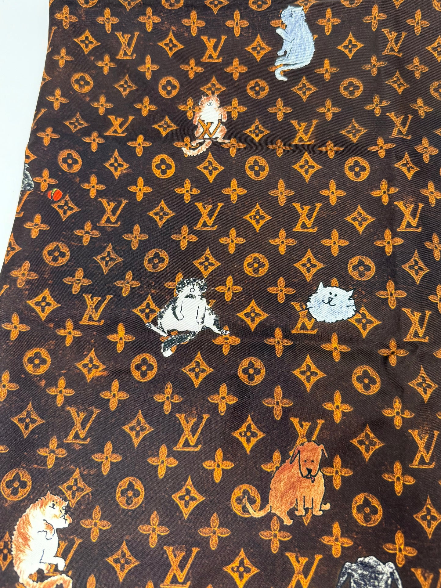 Louis Vuitton Grace Coddington Catogram Silk Scarf Square 90