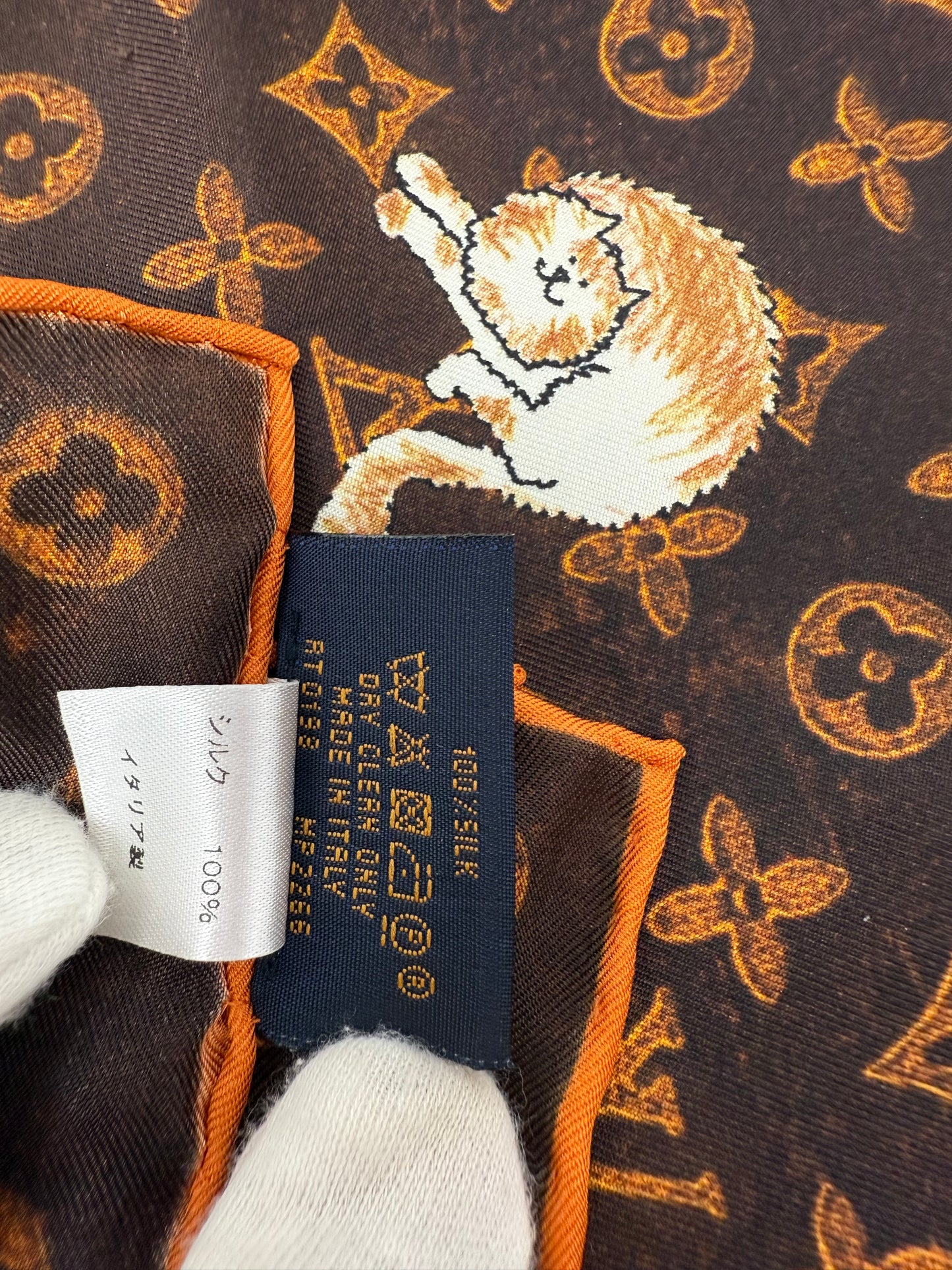 Louis Vuitton Grace Coddington Catogram Silk Scarf Square 90