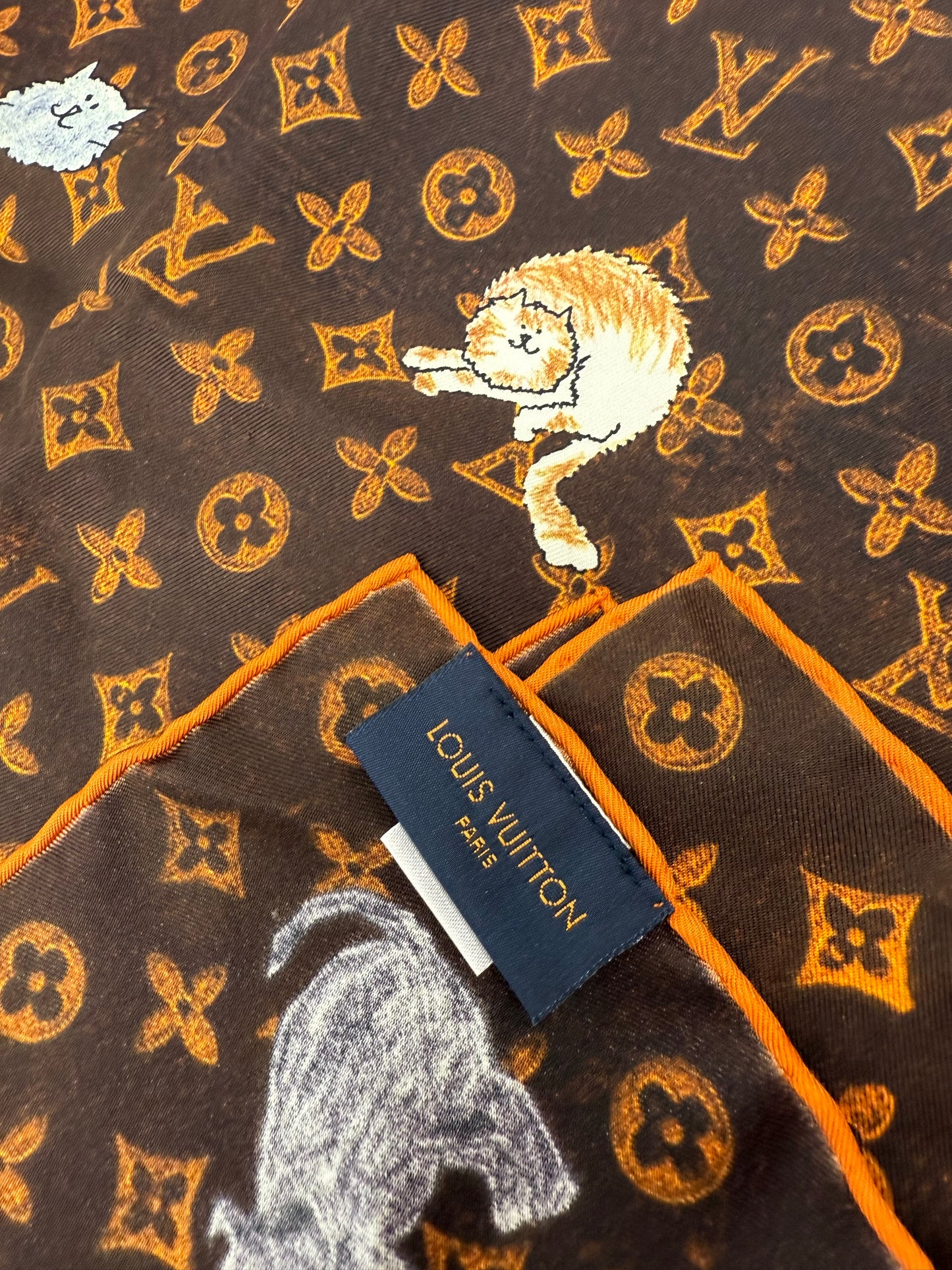 Louis Vuitton Grace Coddington Catogram Silk Scarf Square 90