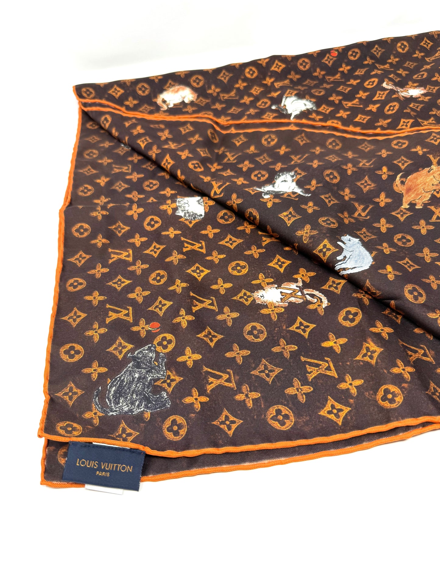 Louis Vuitton Grace Coddington Catogram Silk Scarf Square 90