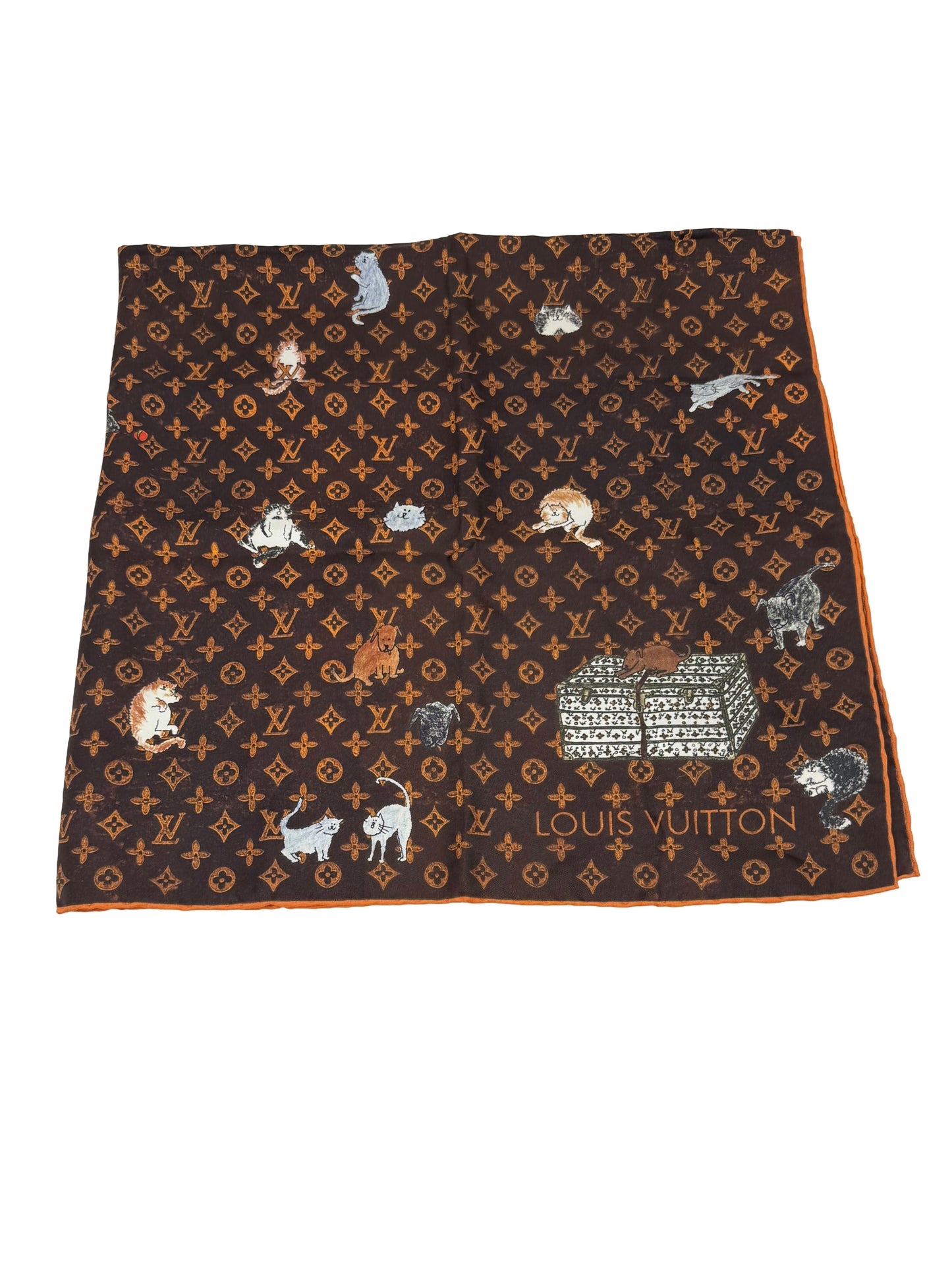 Louis Vuitton Grace Coddington Catogram Silk Scarf Square 90