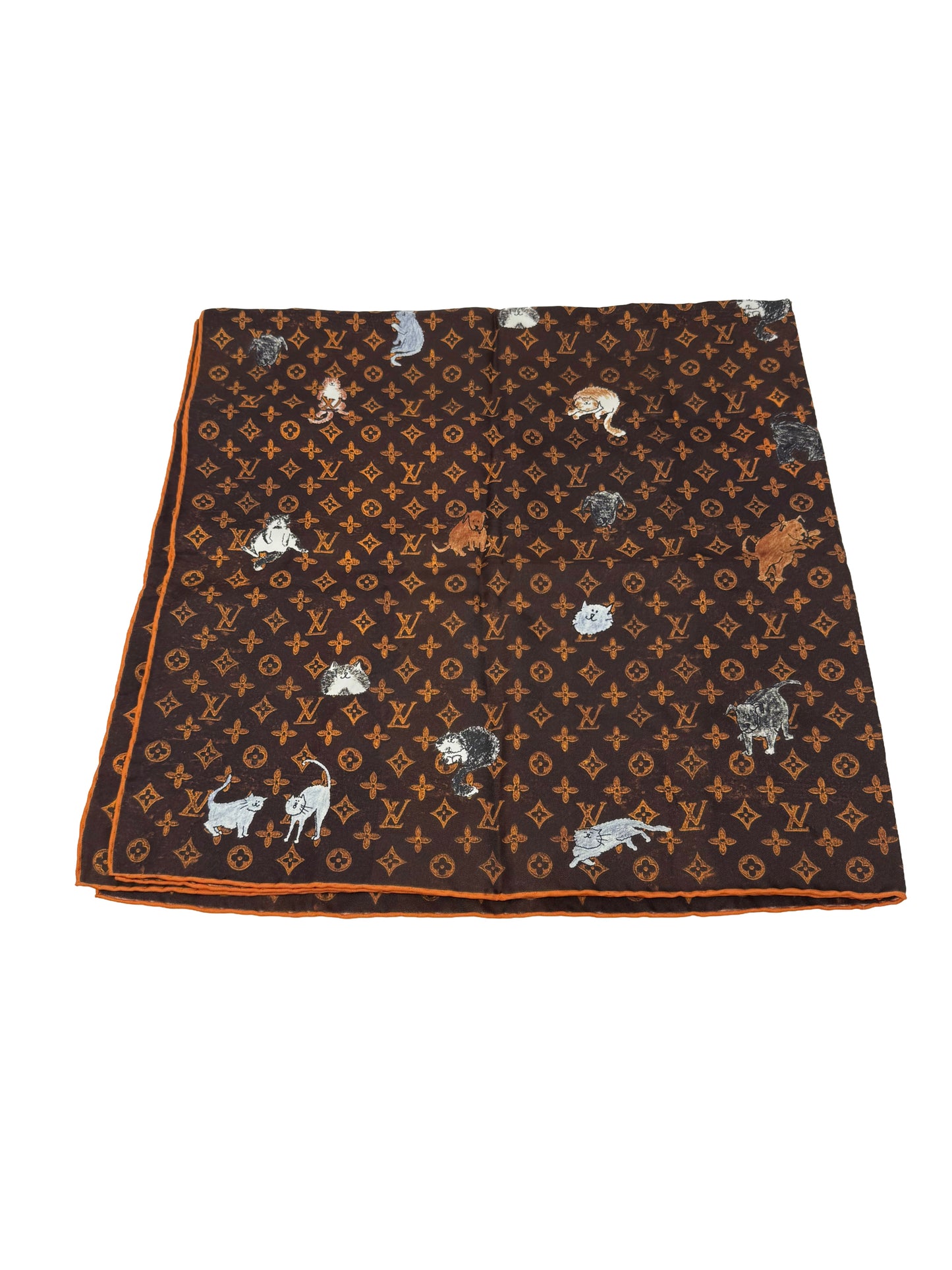 Louis Vuitton Grace Coddington Catogram Silk Scarf Square 90