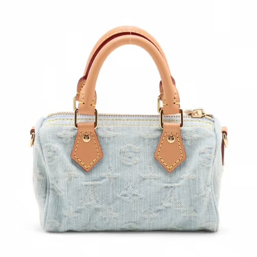 Louis Vuitton Speedy Nano Monogram Denim Sky Blue