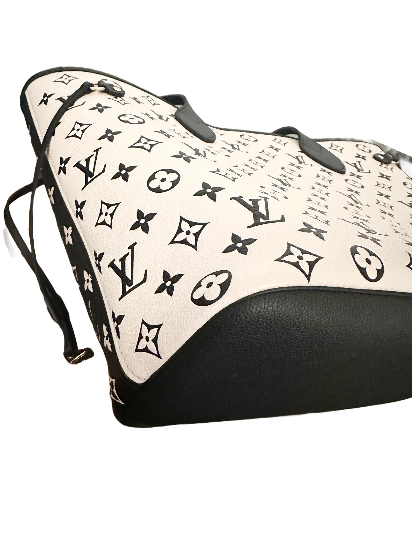 Louis Vuitton Spring in the City Empreinte Neverfull MM Black White Pink