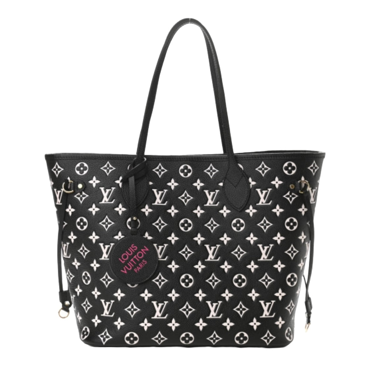 Louis Vuitton Spring in the City Empreinte Neverfull MM Black White Pink