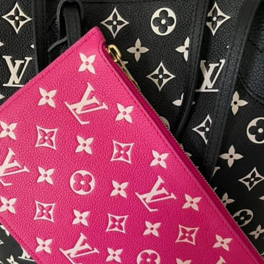 Louis Vuitton Spring in the City Empreinte Neverfull MM Black White Pink