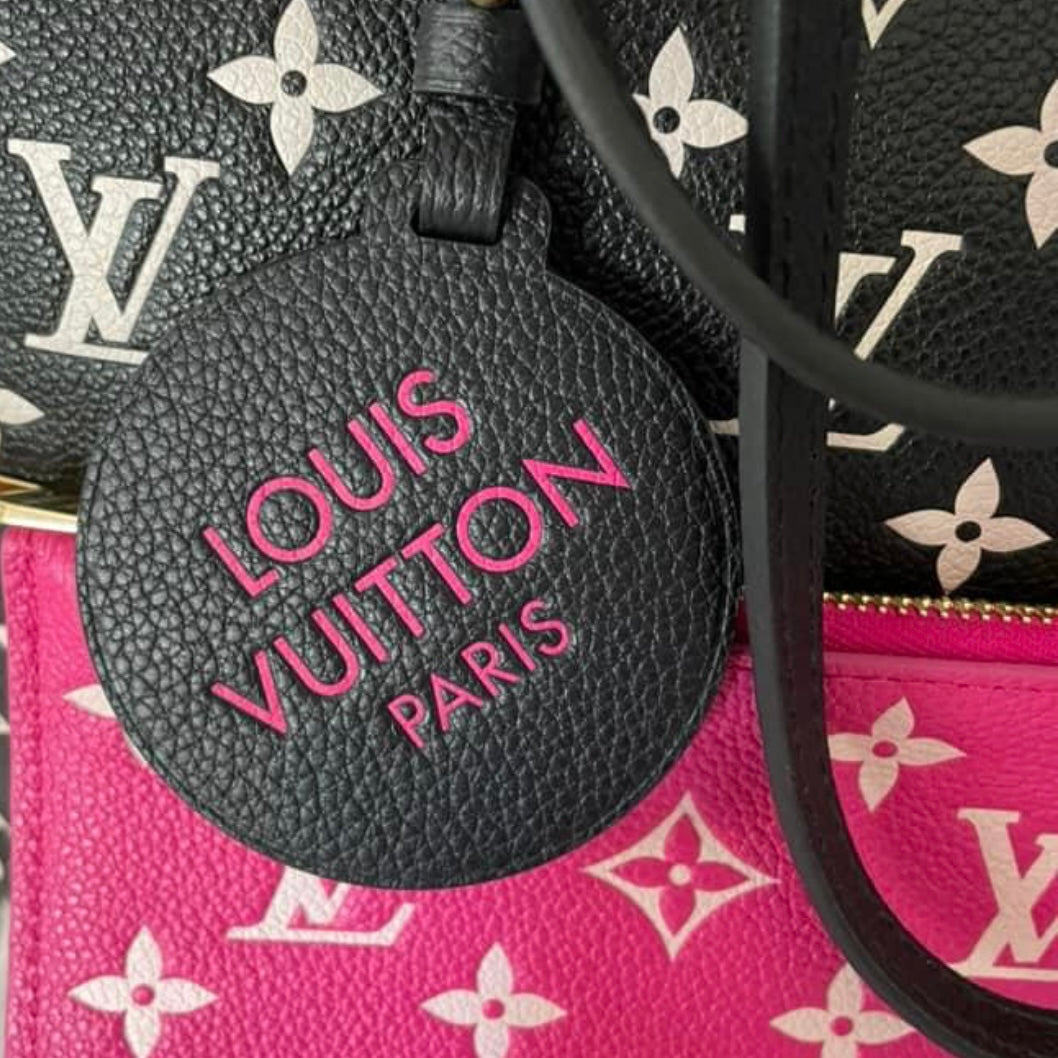Louis Vuitton Spring in the City Empreinte Neverfull MM Black White Pink