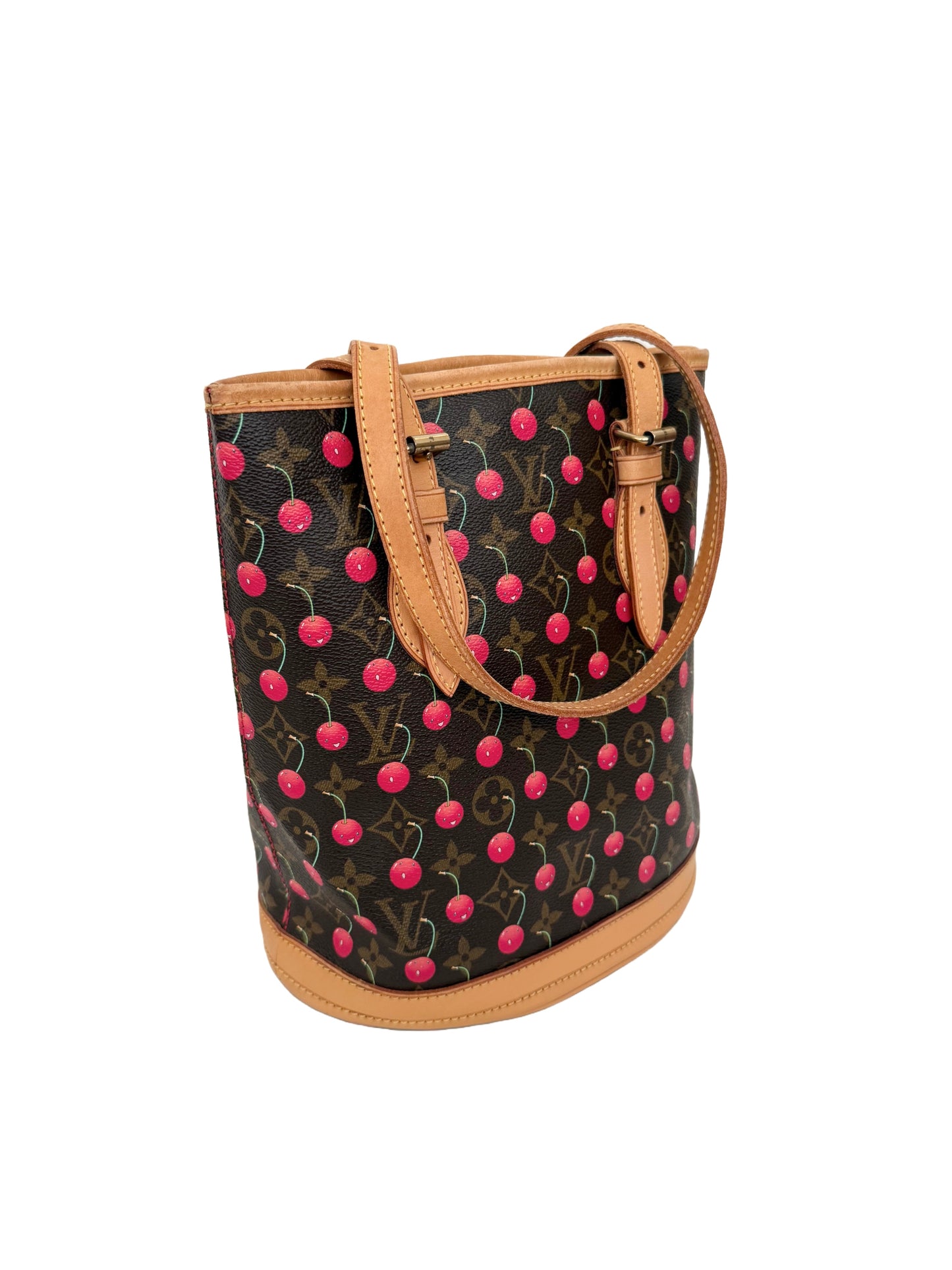 Louis Vuitton x Takashi Murakami Monogram Cerises Cherry Bucket Tote Bag PM