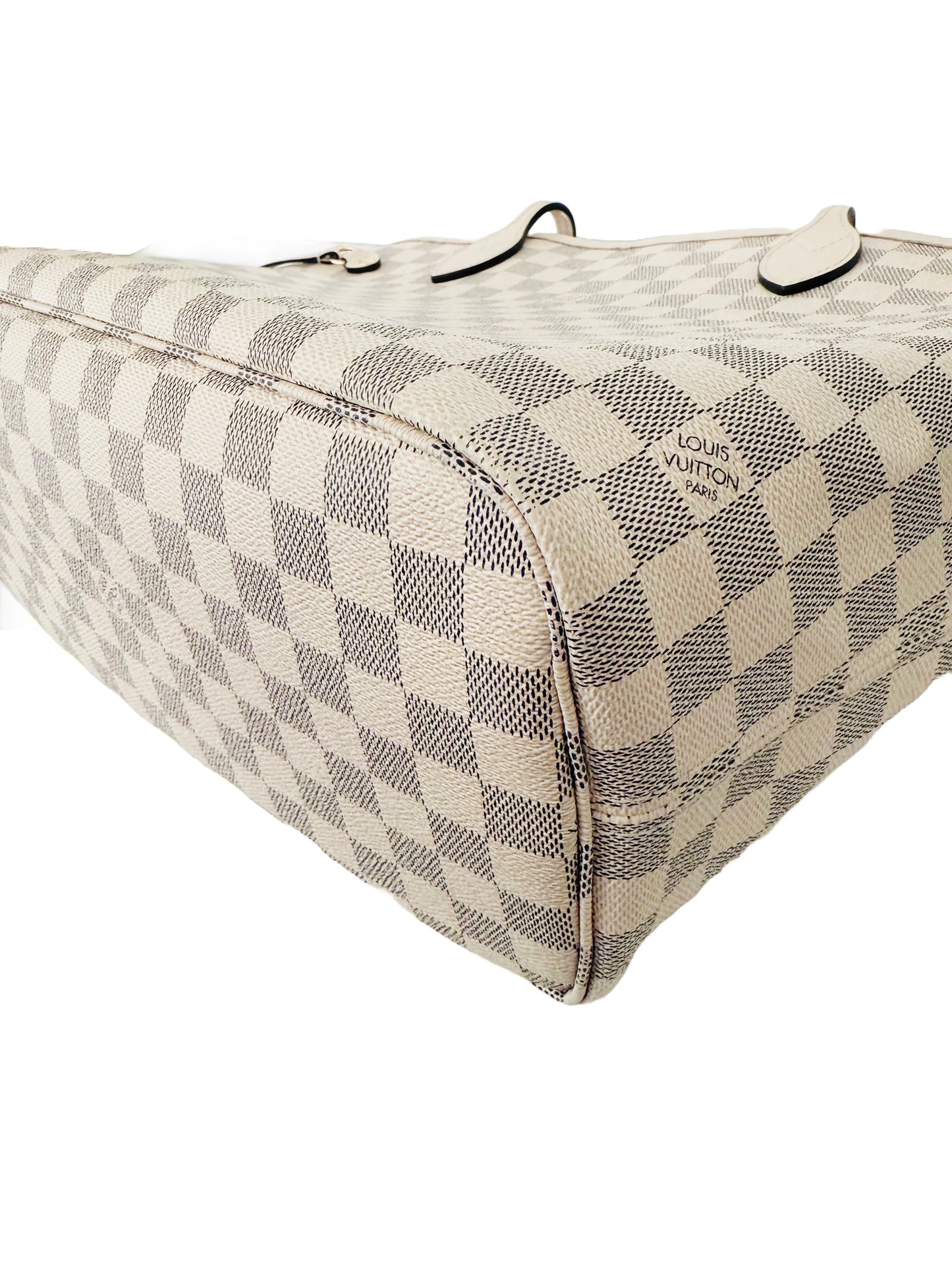 Louis Vuitton Braided Neverfull MM Damier Azur Rose Ballerine