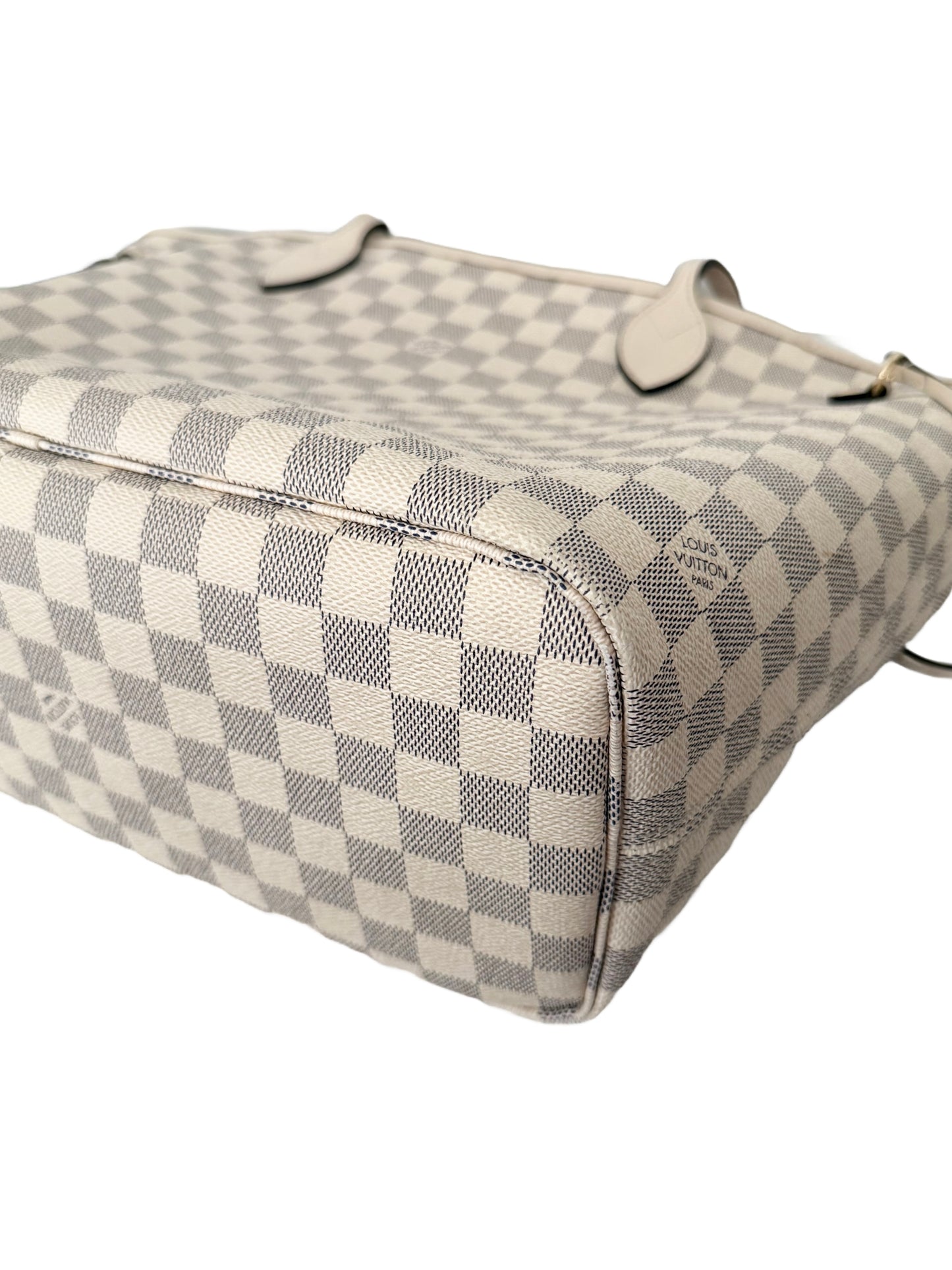 Louis Vuitton Braided Neverfull MM Damier Azur Rose Ballerine