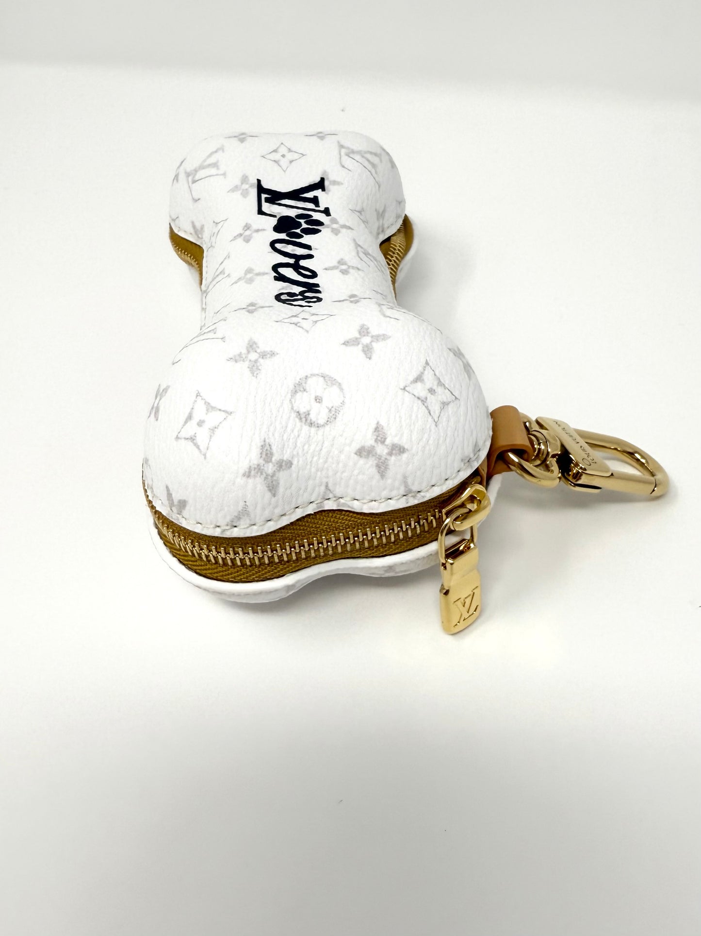 Louis Vuitton Pharrell Bone Key Holder Bag Charm White Paw Monogram