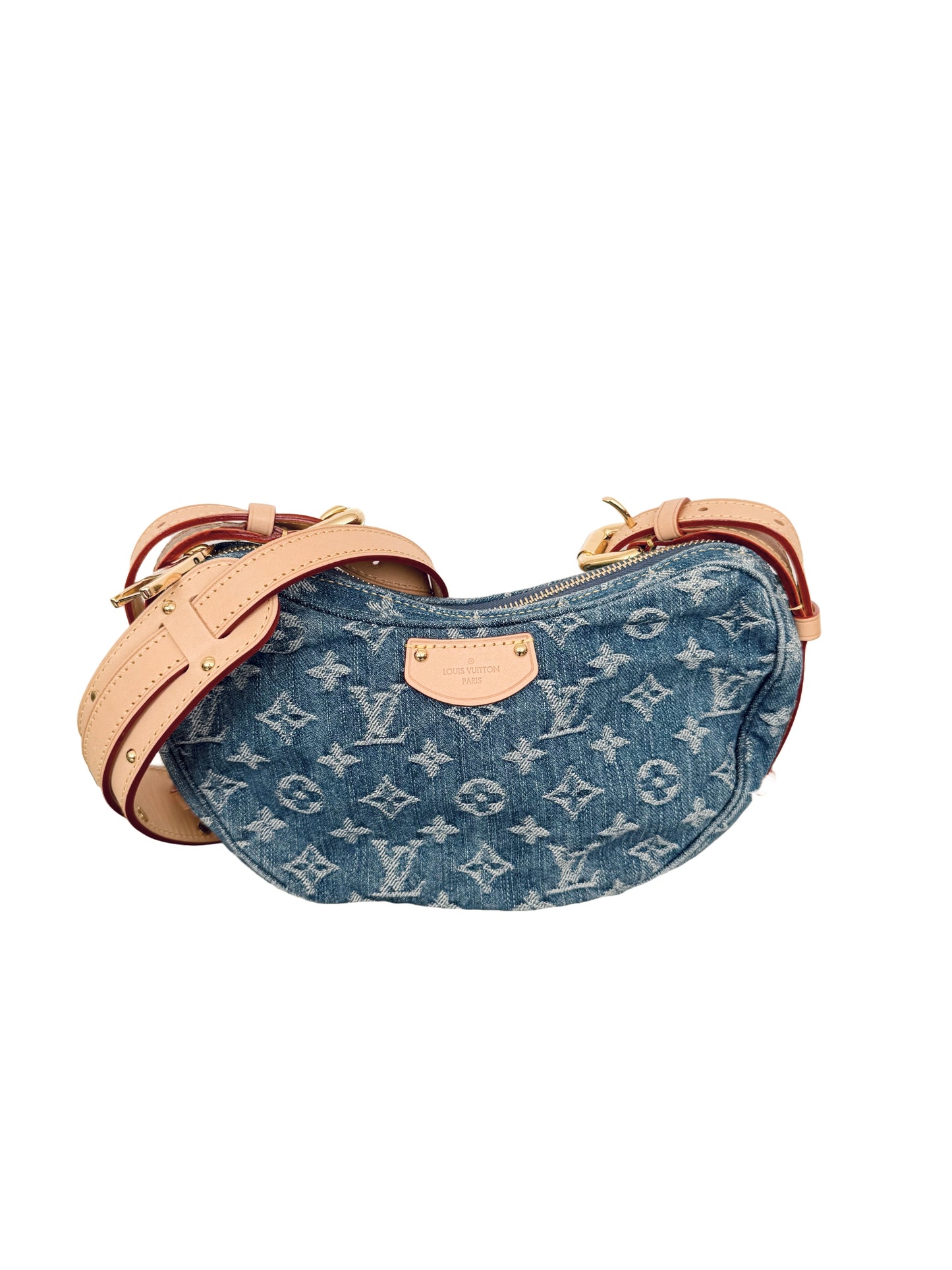 Louis Vuitton Croissant MM Monogram Denim Remix Blue
