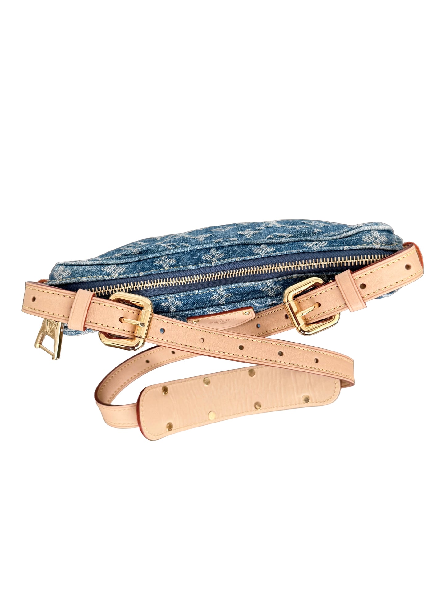 Louis Vuitton Croissant MM Monogram Denim Remix Blue