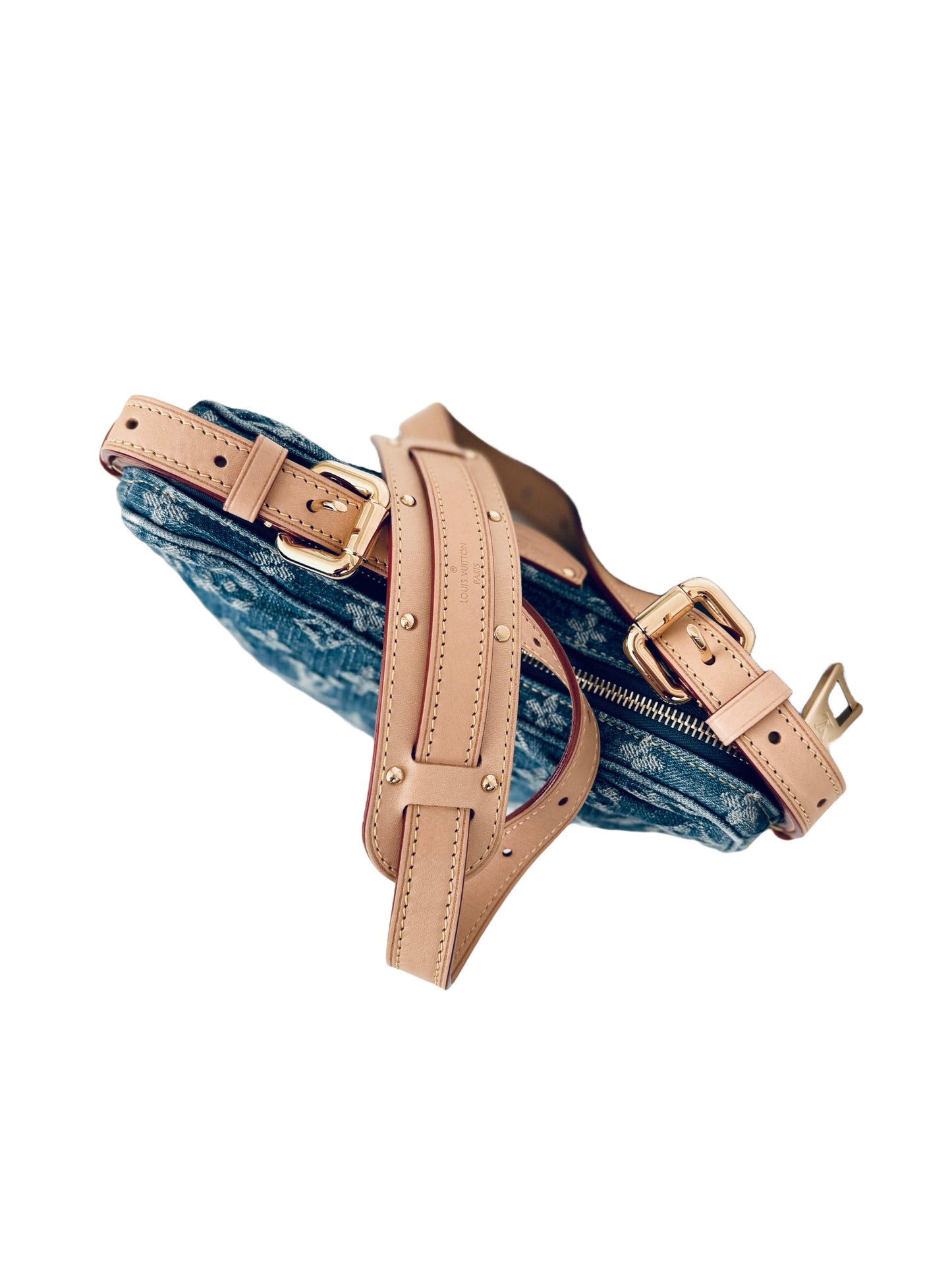 Louis Vuitton Croissant MM Monogram Denim Remix Blue