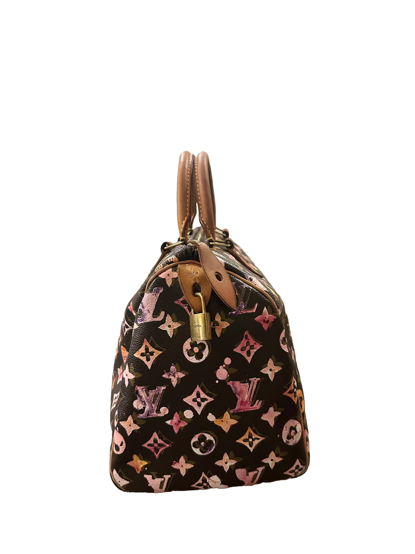 Louis Vuitton Richard Prince Watercolor Aquarelle Speedy 35 Brown