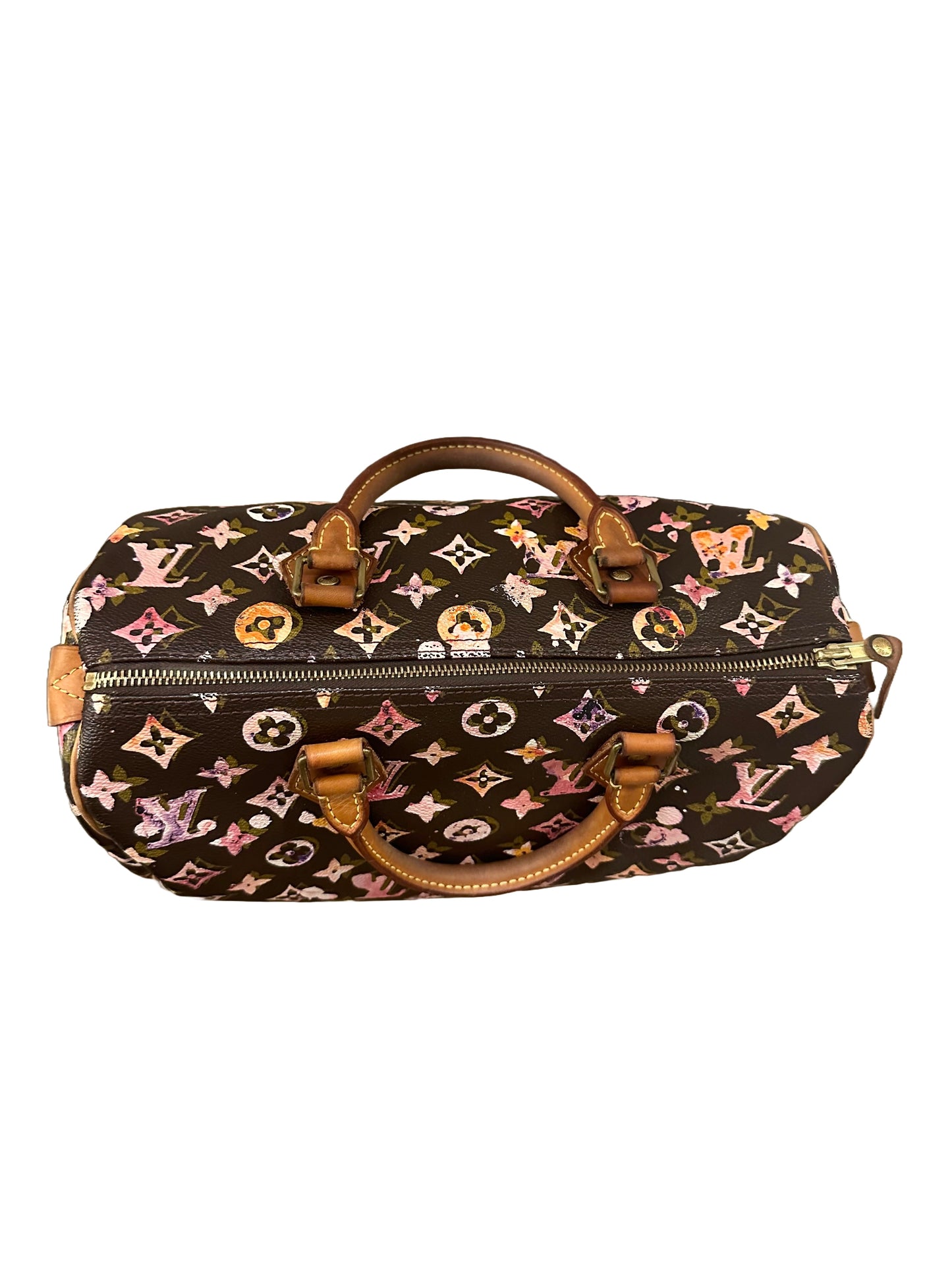 Louis Vuitton Richard Prince Watercolor Aquarelle Speedy 35 Brown