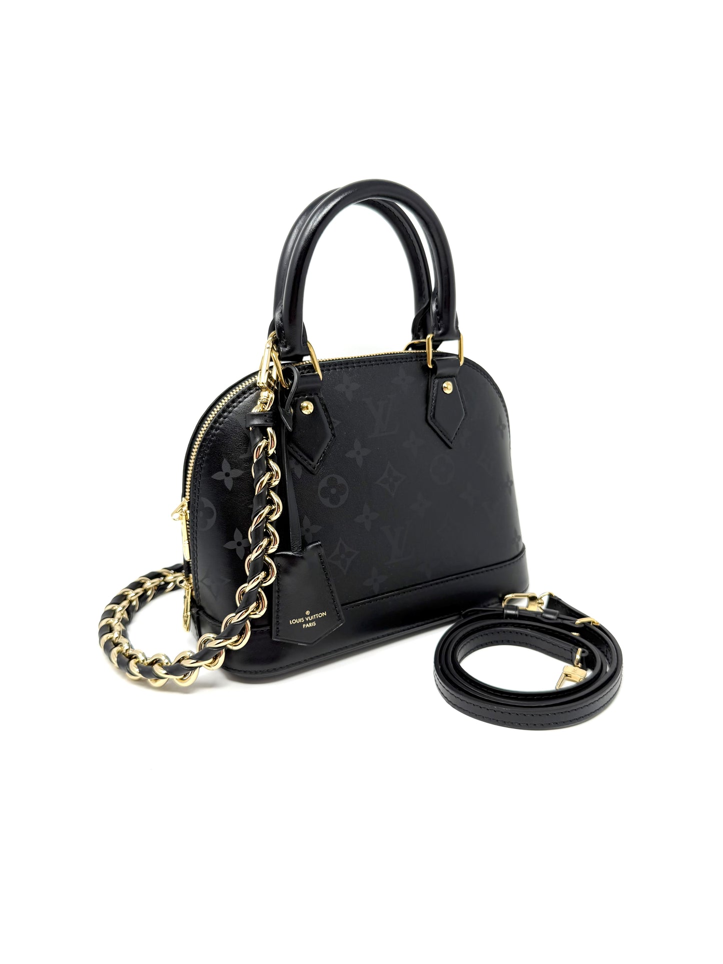Louis Vuitton Monogram Ink Alma BB Chain Black