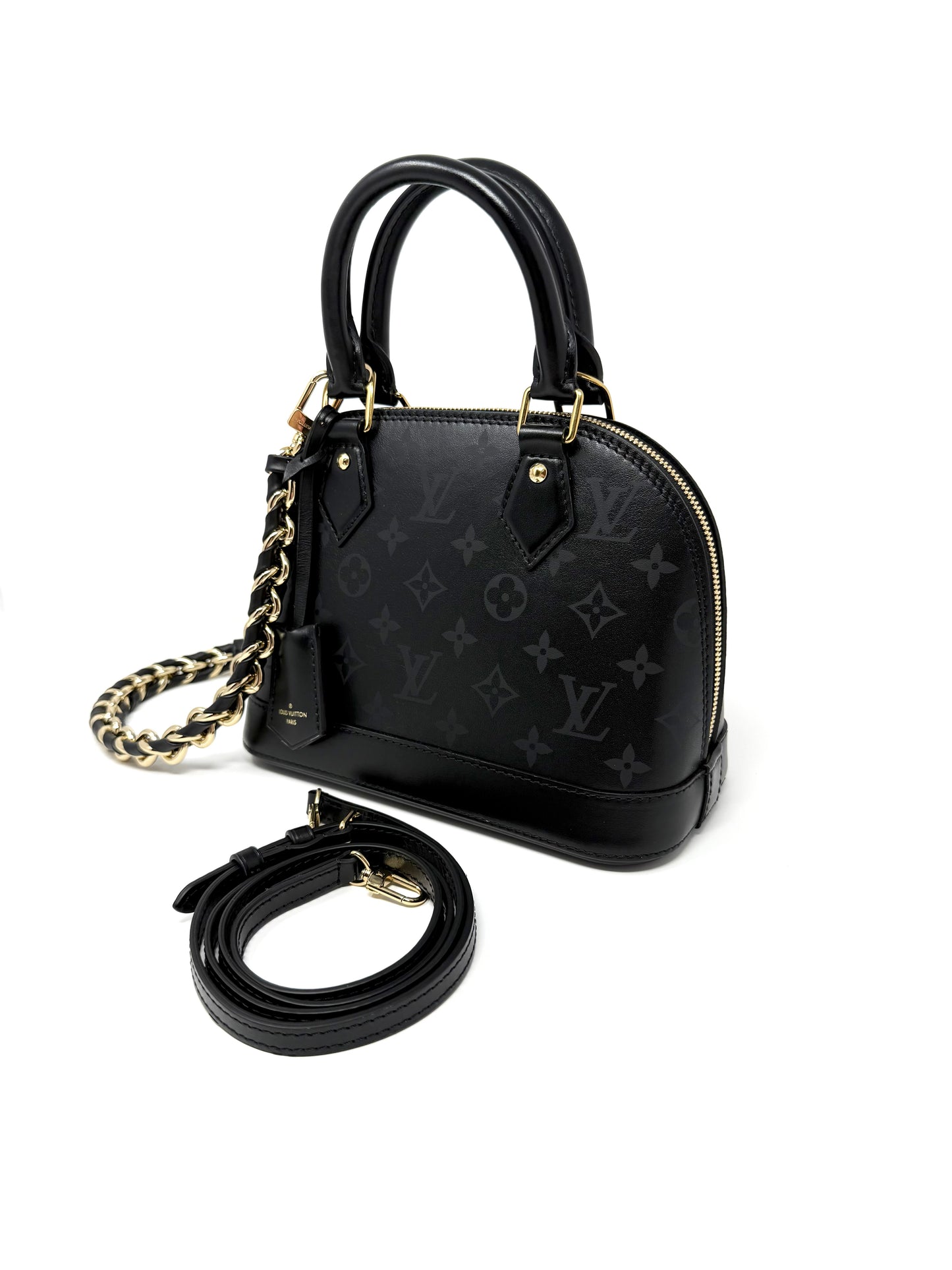 Louis Vuitton Monogram Ink Alma BB Chain Black