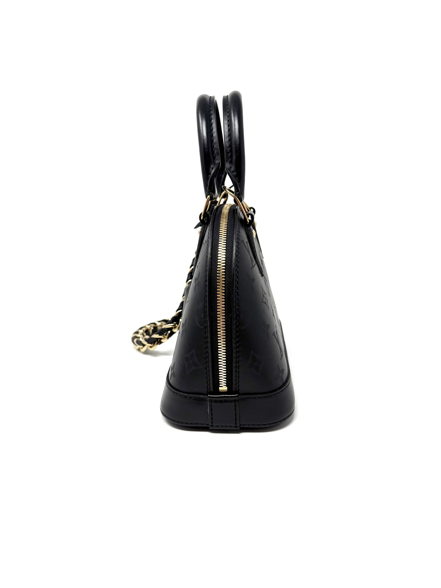 Louis Vuitton Monogram Ink Alma BB Chain Black