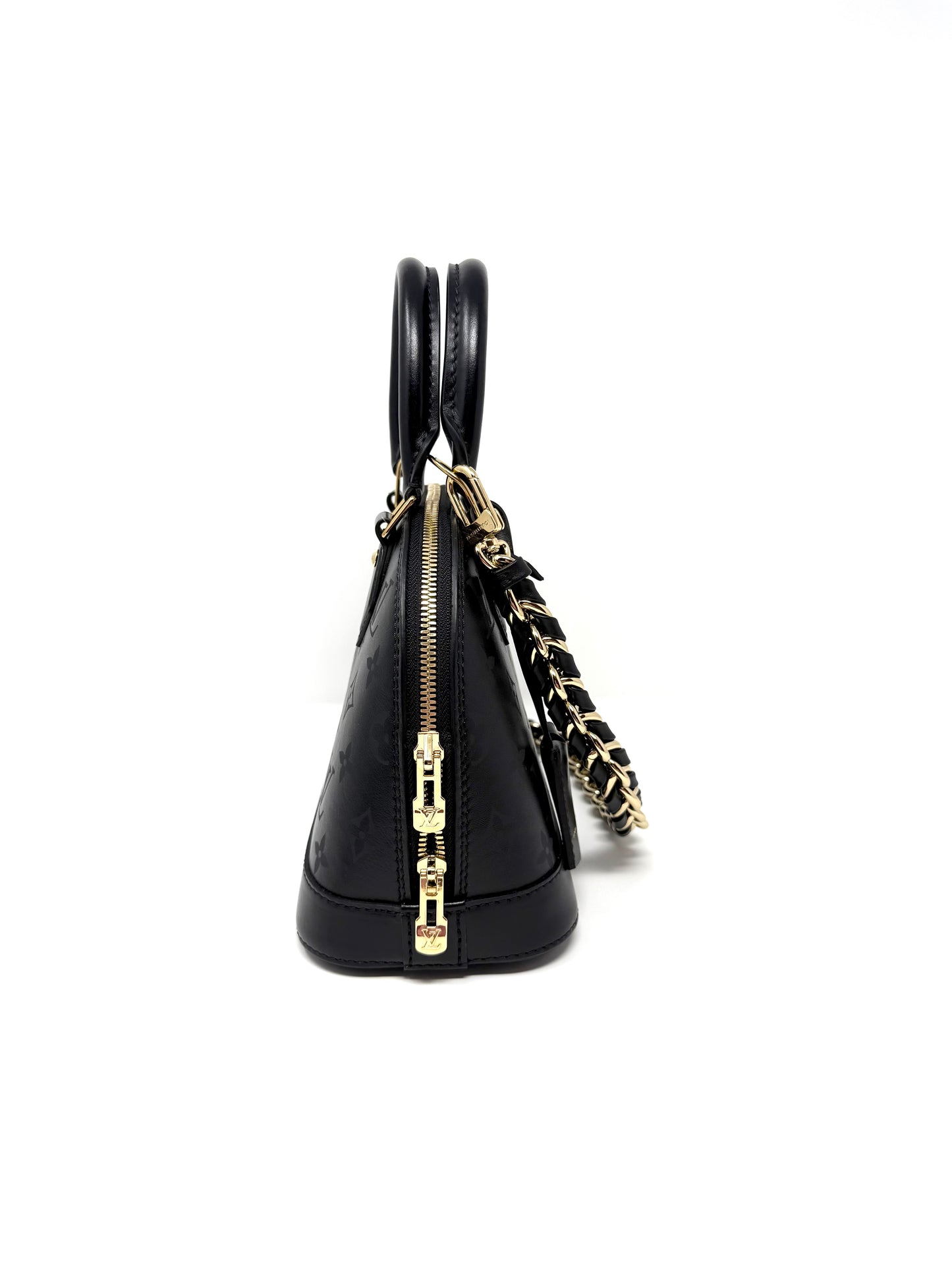 Louis Vuitton Monogram Ink Alma BB Chain Black