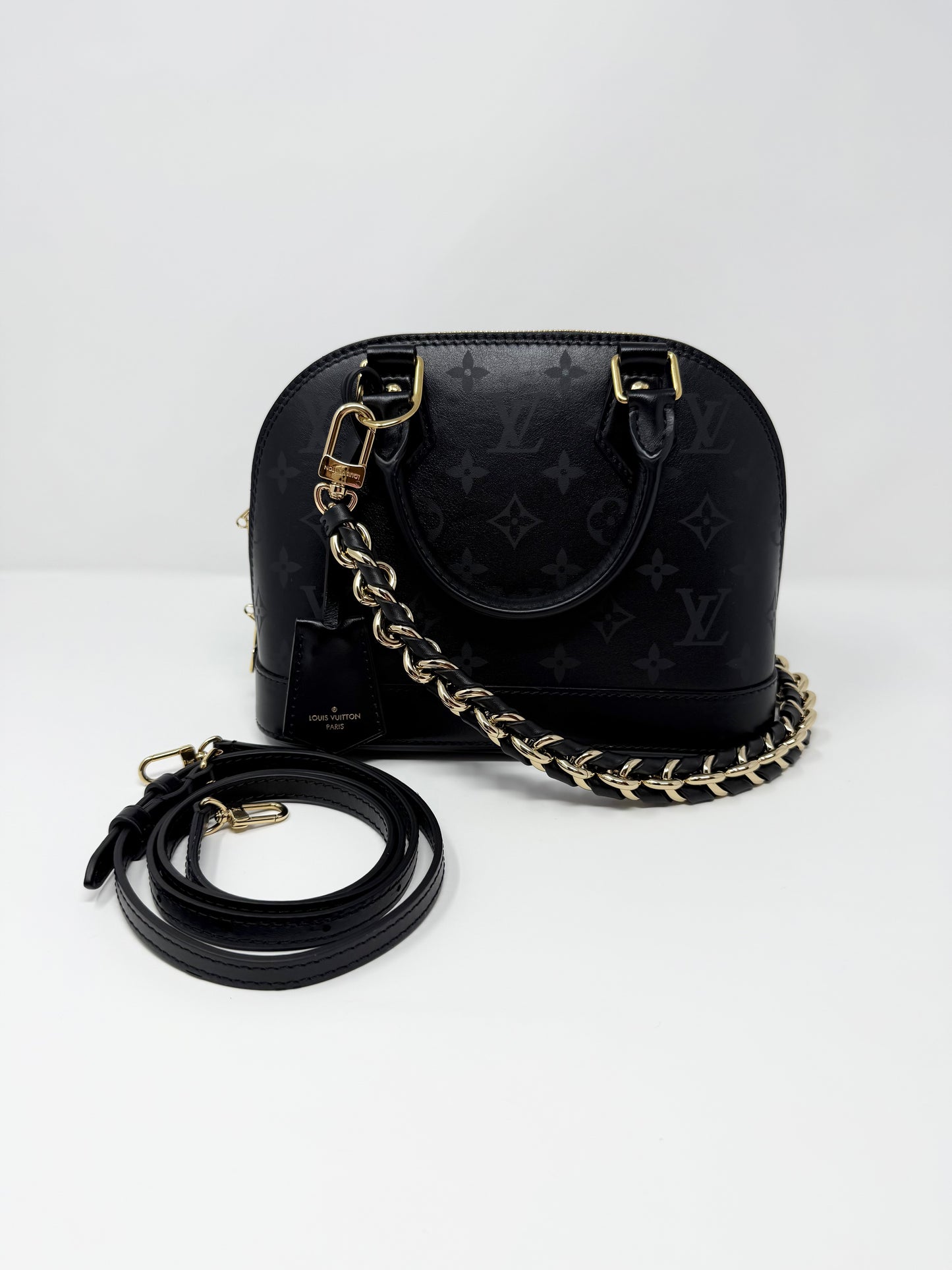 Louis Vuitton Monogram Ink Alma BB Chain Black