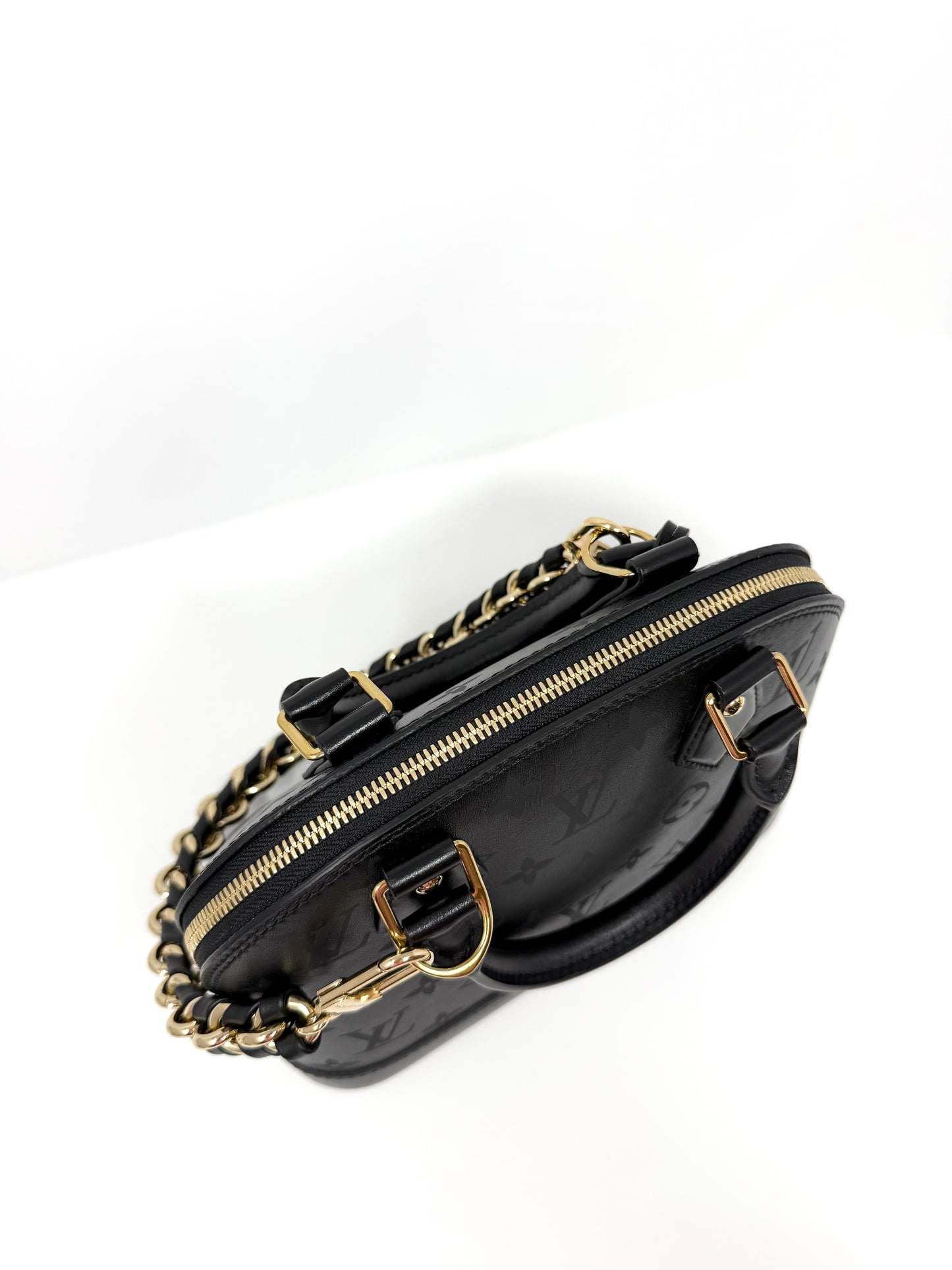 Louis Vuitton Monogram Ink Alma BB Chain Black