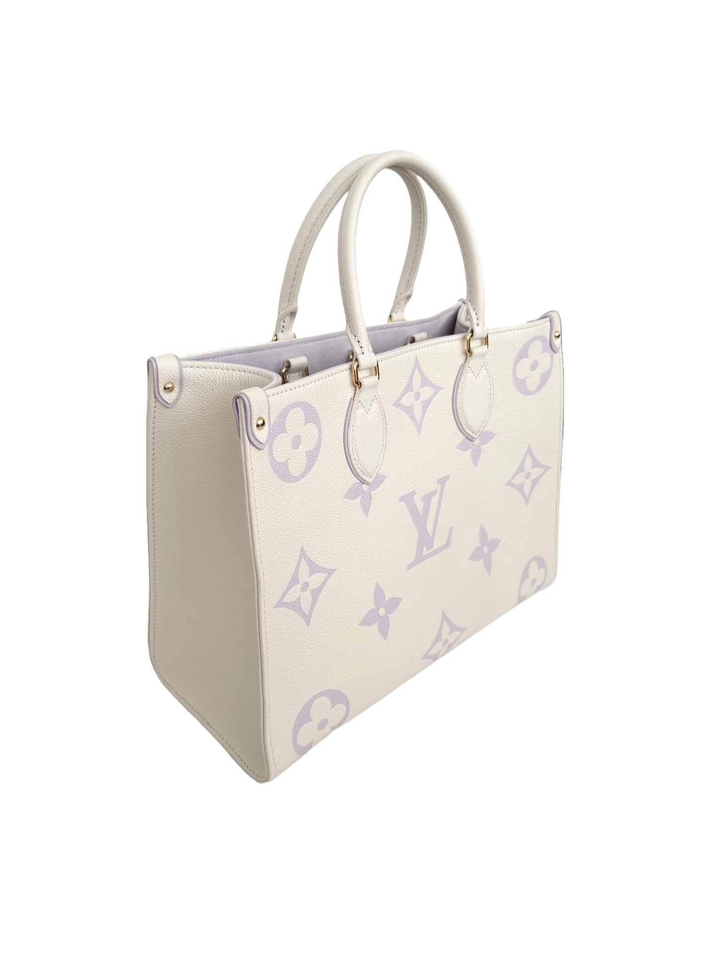 Louis Vuitton OnTheGo MM Bubble Tea Latte Monogram Cream Lilac Purple