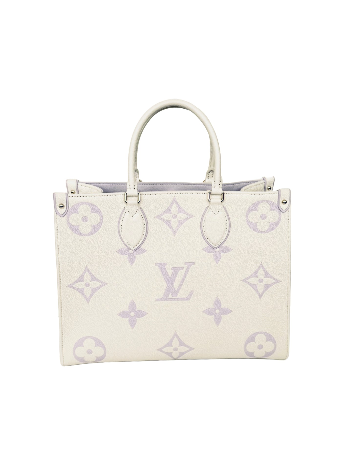 Louis Vuitton OnTheGo MM Bubble Tea Latte Monogram Cream Lilac Purple