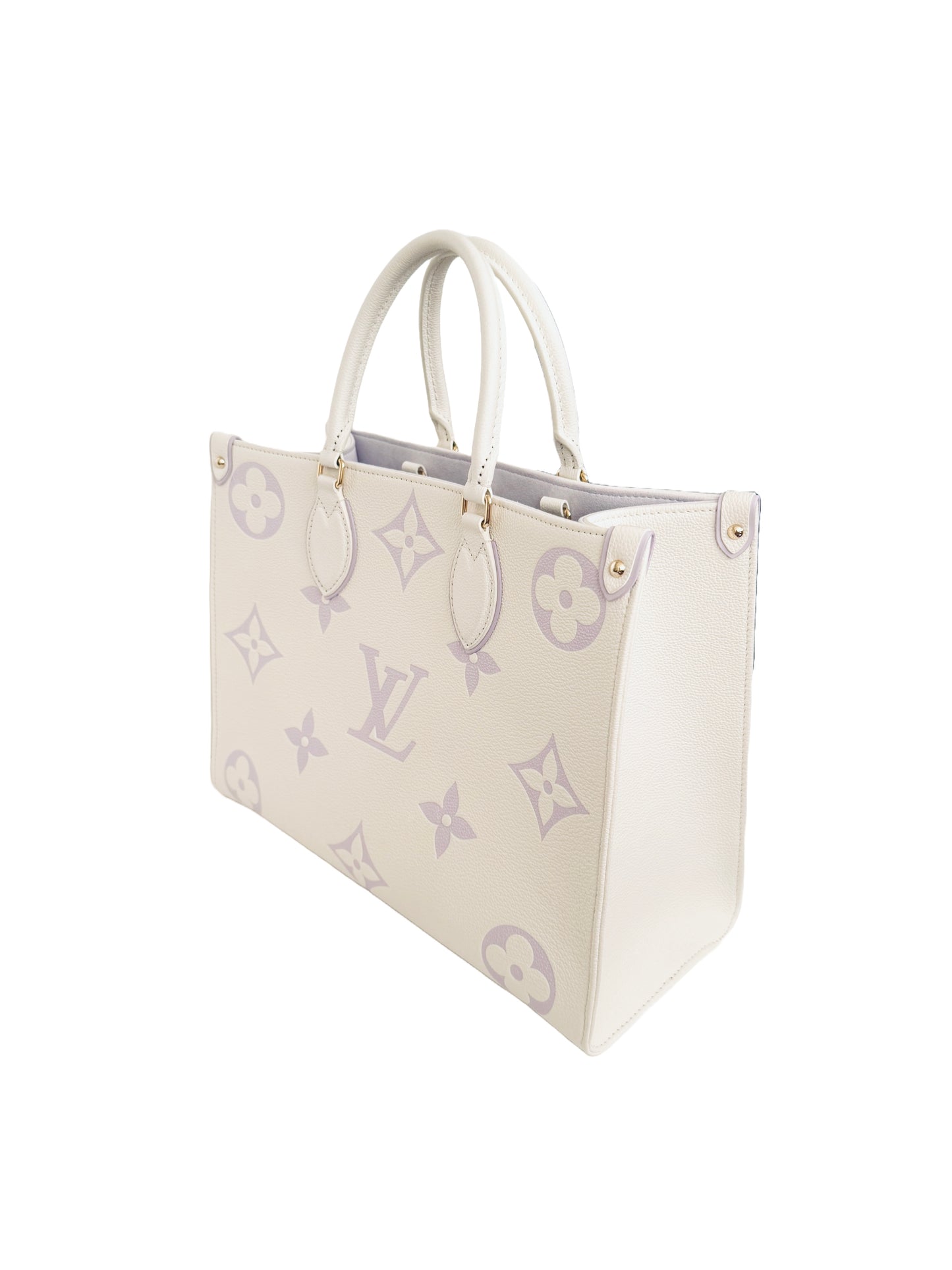 Louis Vuitton OnTheGo MM Bubble Tea Latte Monogram Cream Lilac Purple