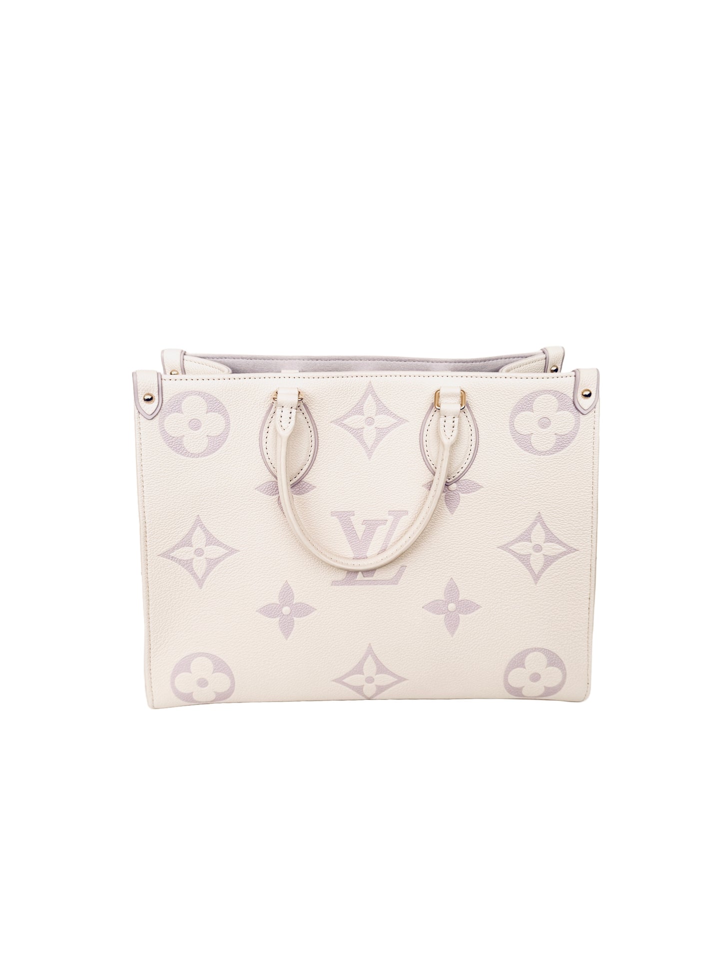 Louis Vuitton OnTheGo MM Bubble Tea Latte Monogram Cream Lilac Purple