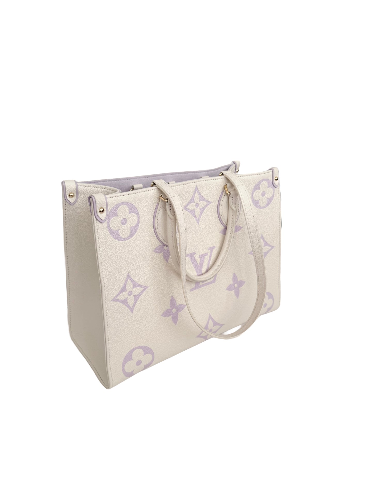 Louis Vuitton OnTheGo MM Bubble Tea Latte Monogram Cream Lilac Purple
