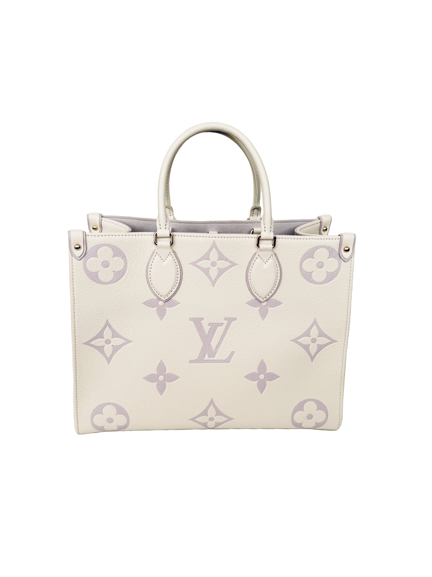 Louis Vuitton OnTheGo MM Bubble Tea Latte Monogram Cream Lilac Purple