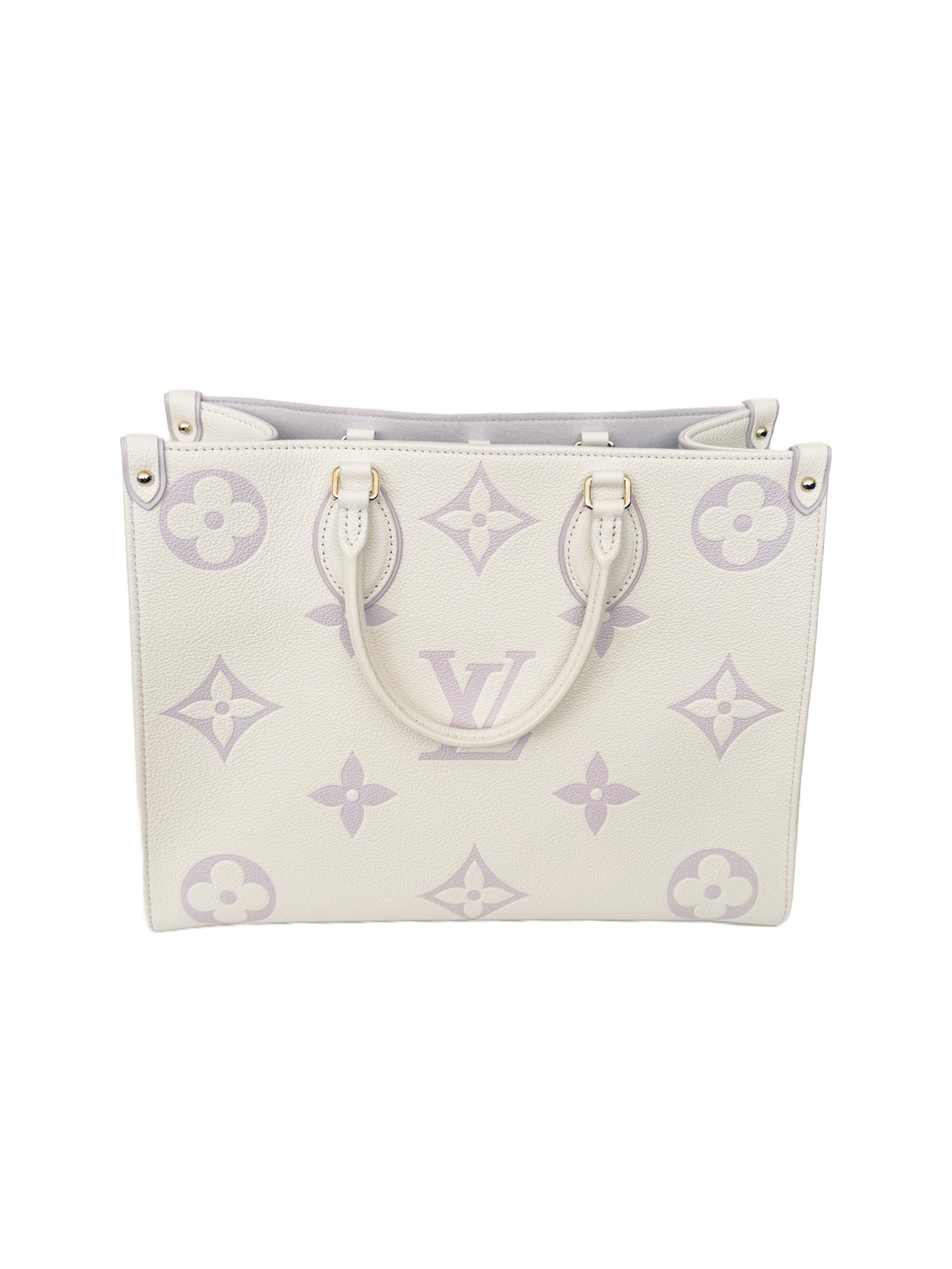 Louis Vuitton OnTheGo MM Bubble Tea Latte Monogram Cream Lilac Purple