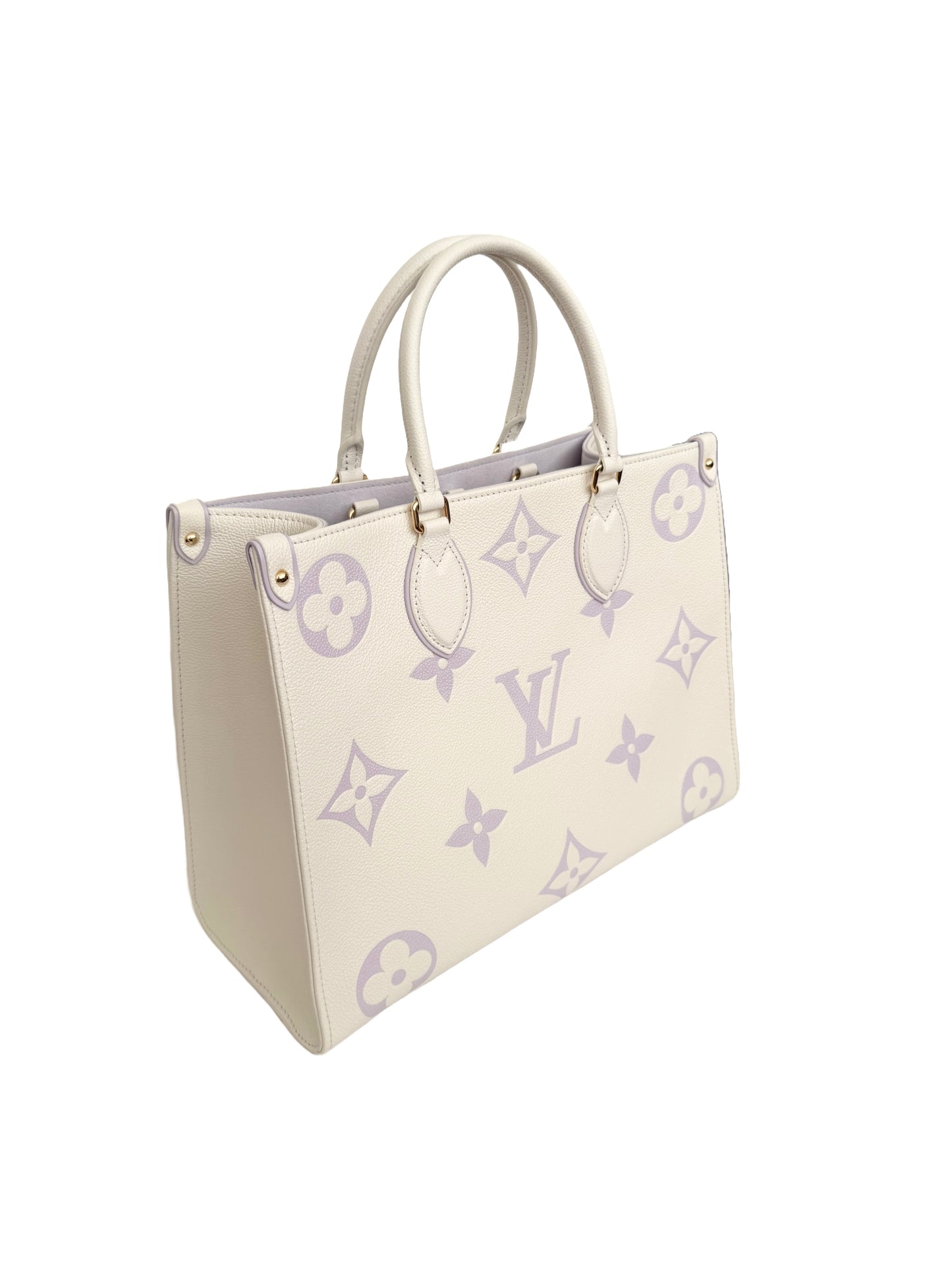 Louis Vuitton OnTheGo MM Bubble Tea Latte Monogram Cream Lilac Purple