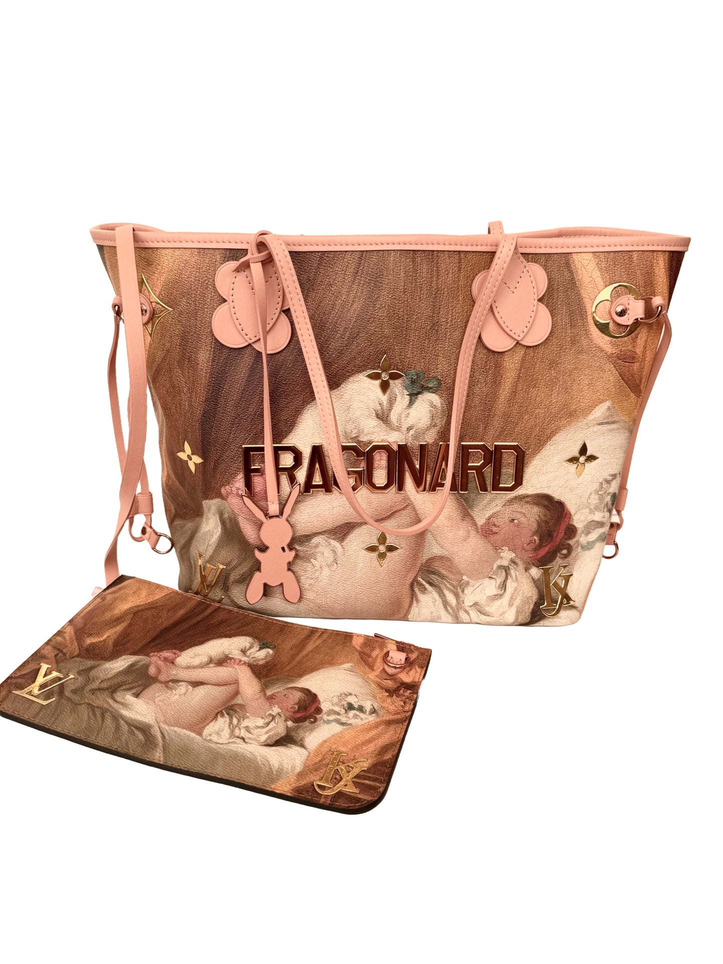 Louis Vuitton Fragonard Neverfull MM Masters Collection Pink