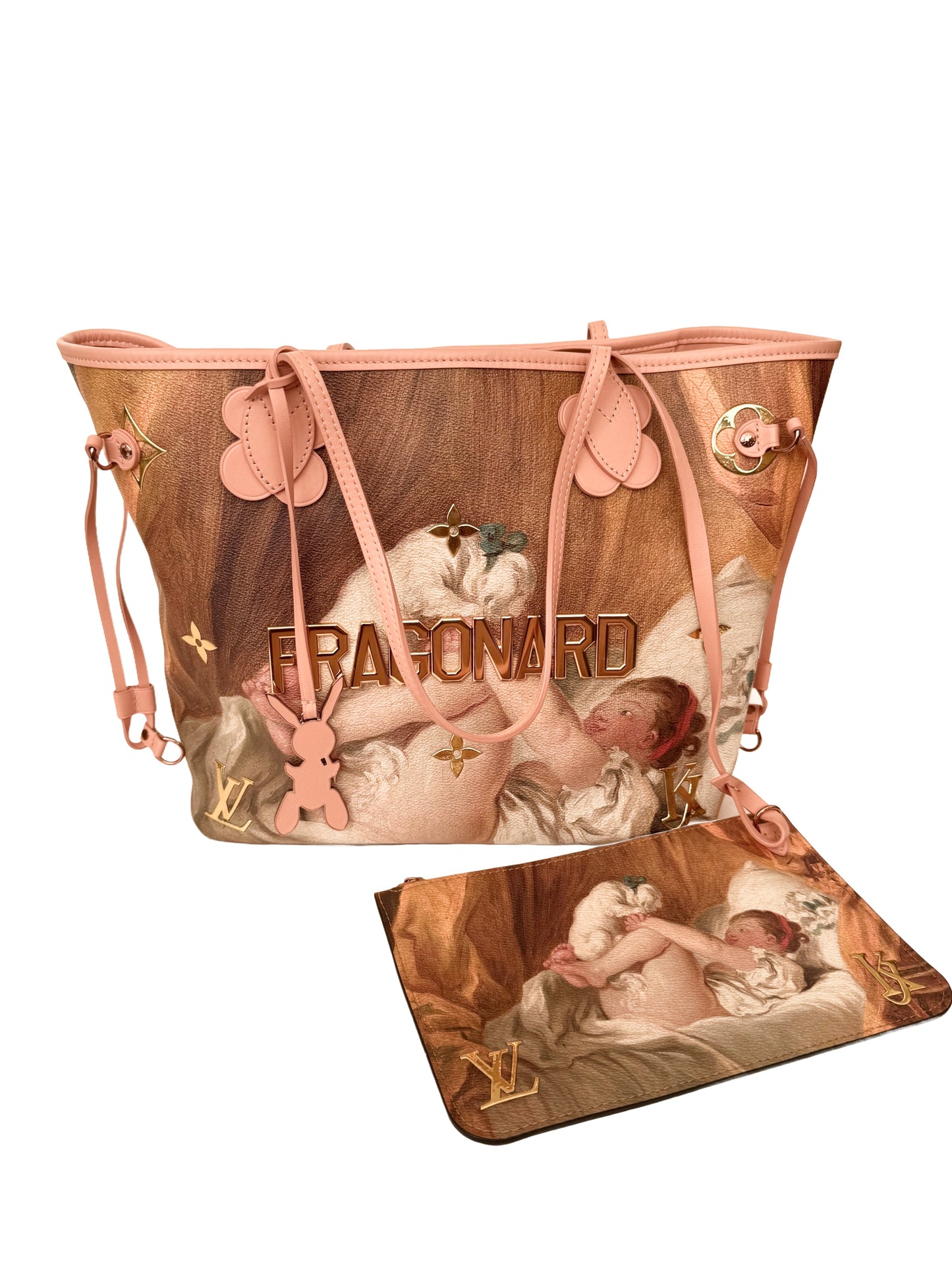Louis Vuitton Fragonard Neverfull MM Masters Collection Pink