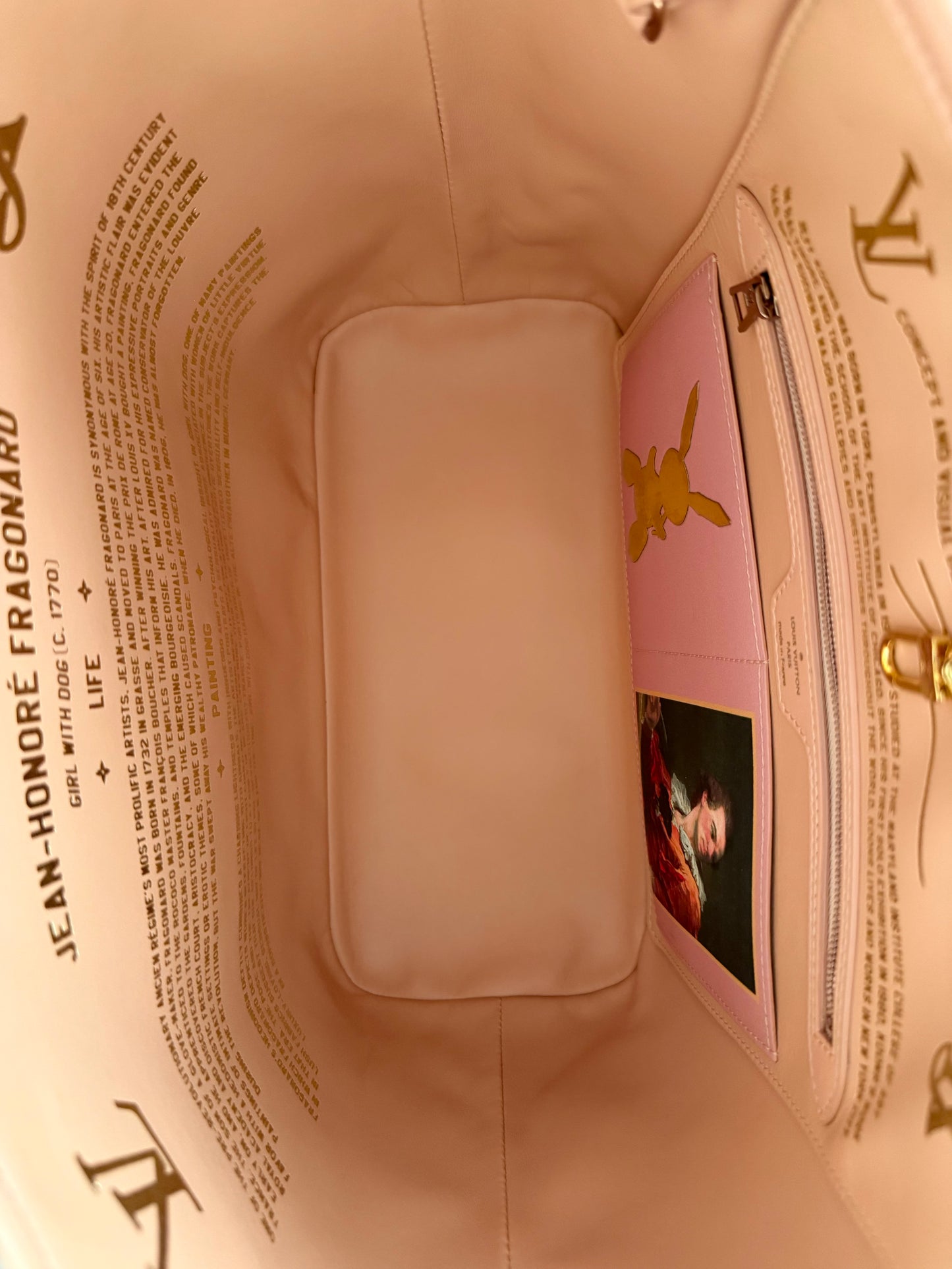 Louis Vuitton Fragonard Neverfull MM Masters Collection Pink
