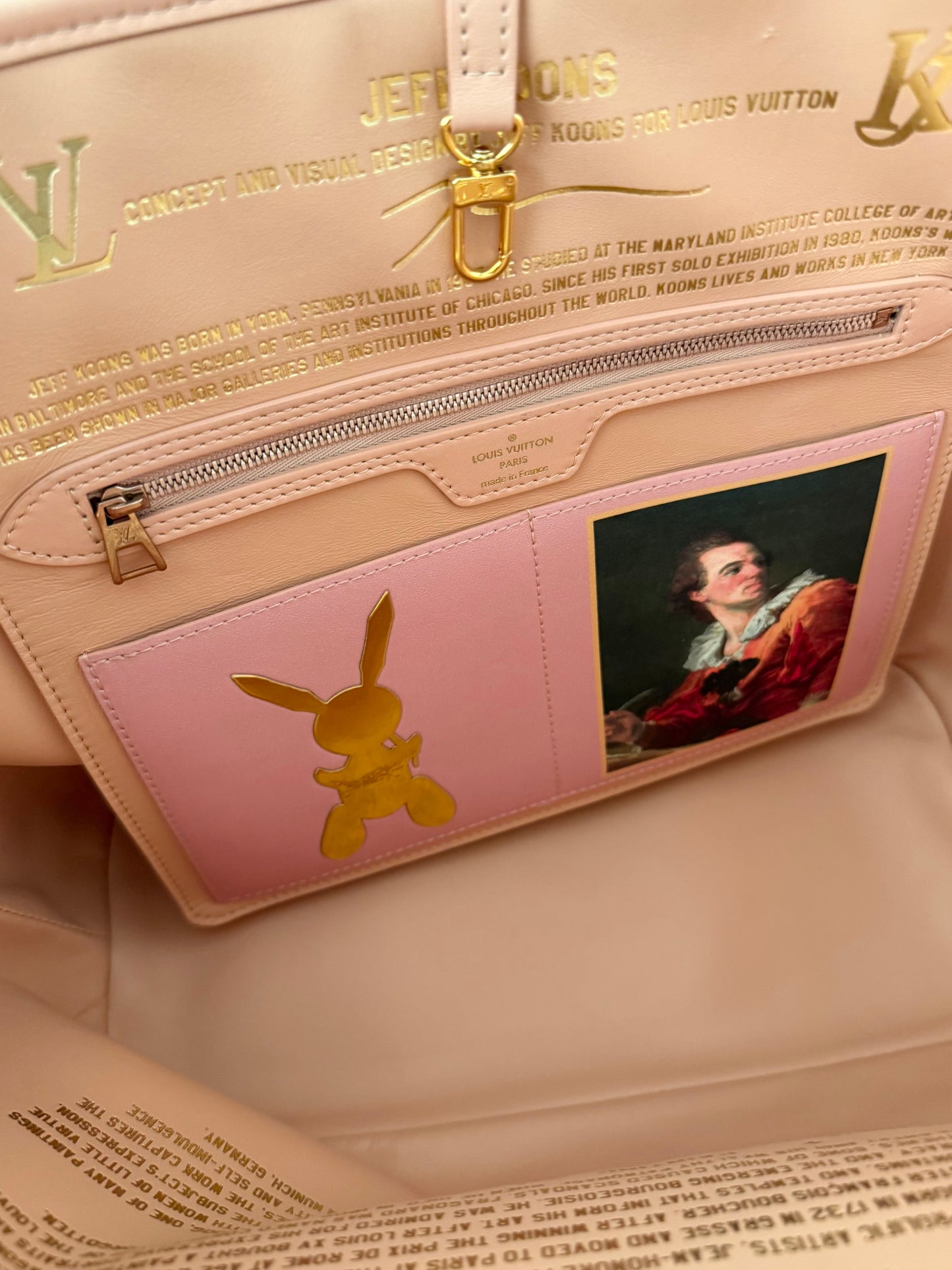 Louis Vuitton Fragonard Neverfull MM Masters Collection Pink