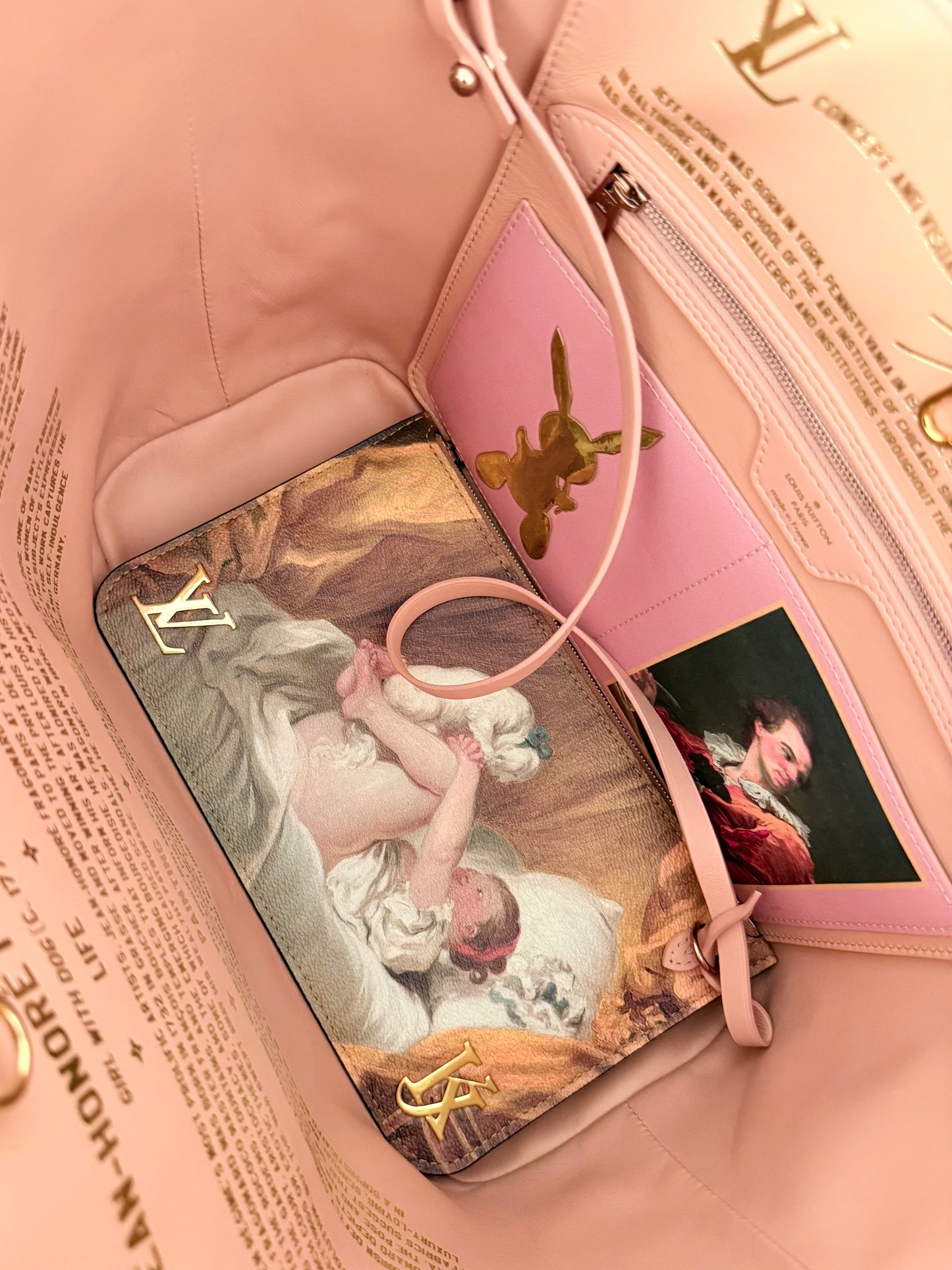 Louis Vuitton Fragonard Neverfull MM Masters Collection Pink